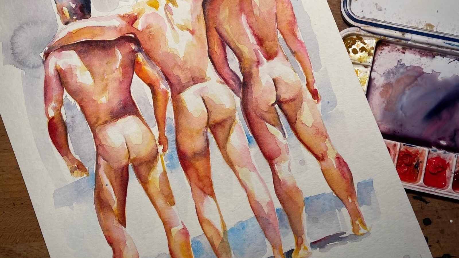 How-To-Find-The-Right-Male-Nude-Watercolor-Painting-For-You The Art of Brenden Sanborn