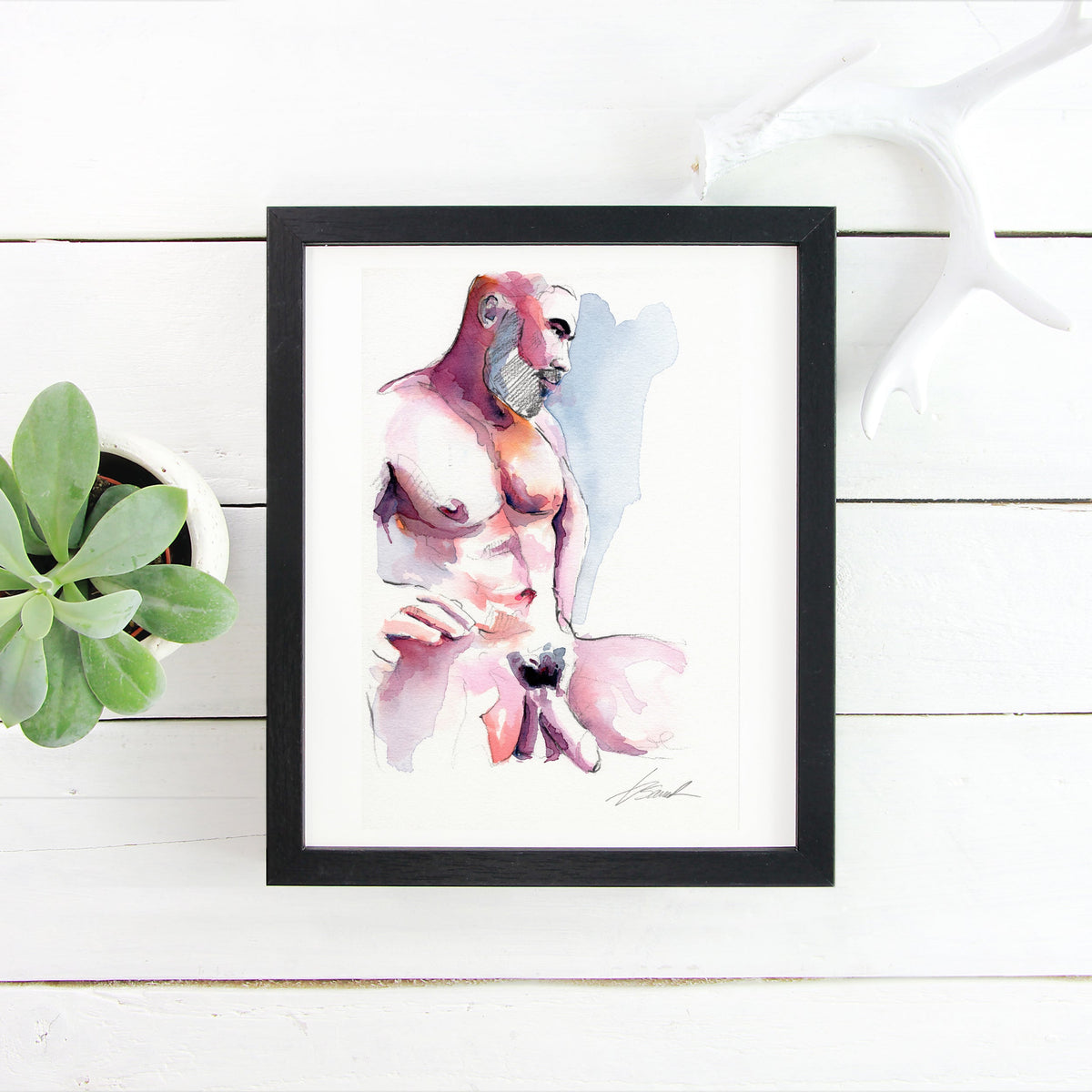 Where the Gaze Rests – 6x9" Original Watercolor Artist Brenden Sanborn