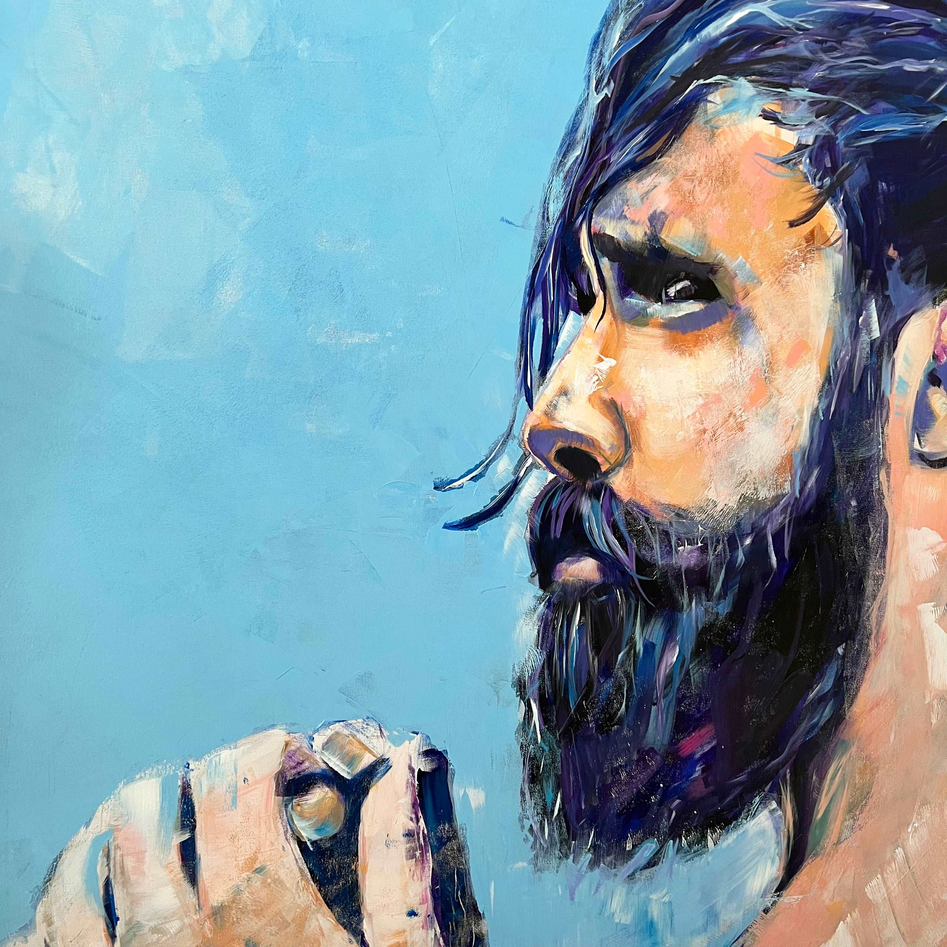 Hold Nothing Back – 48x60" Original Acrylic and Oil Artist Brenden Sanborn