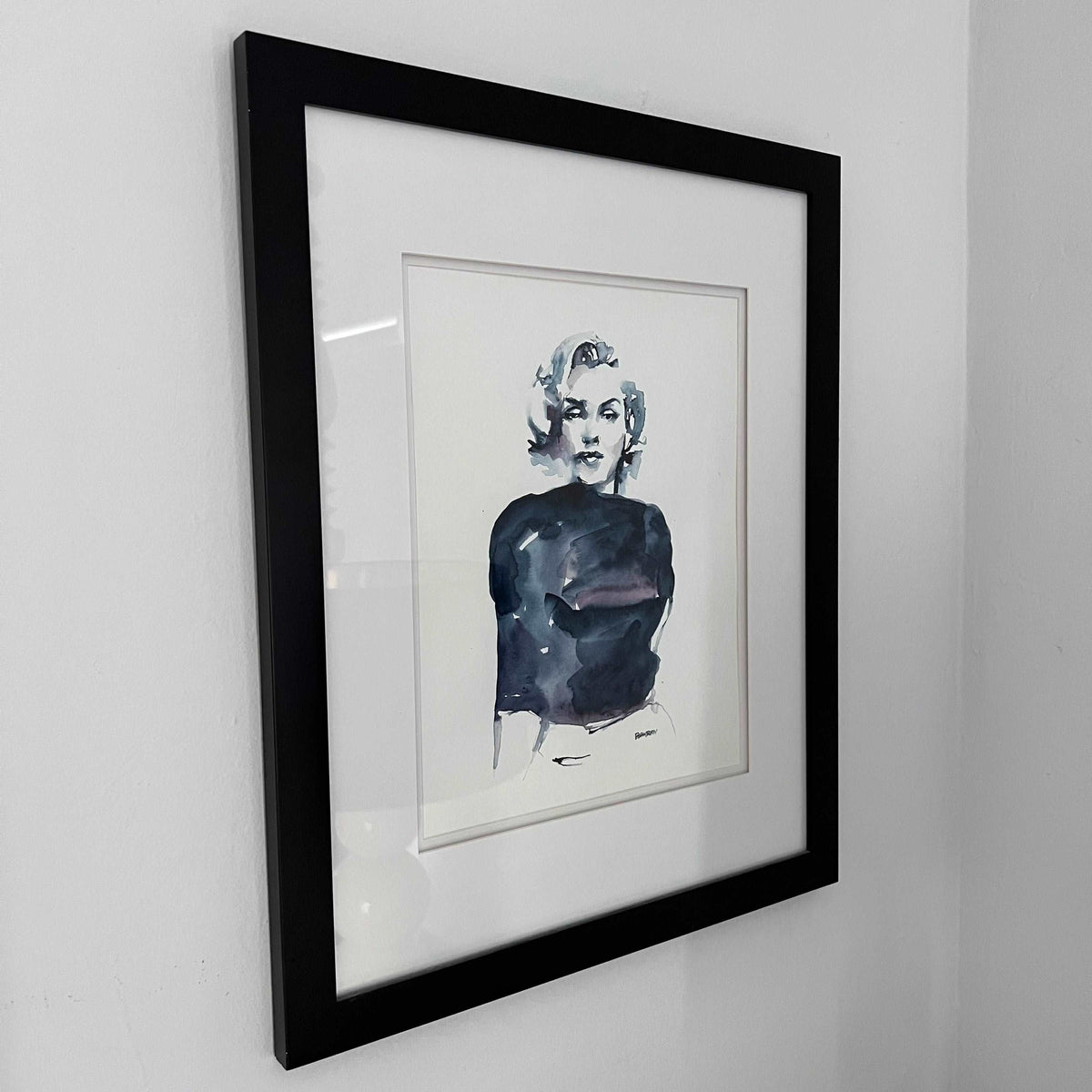 Capturing Marilyn Monroe: A Timeless Watercolor Portrait, 11x14 Original Watercolor Artist Brenden Sanborn