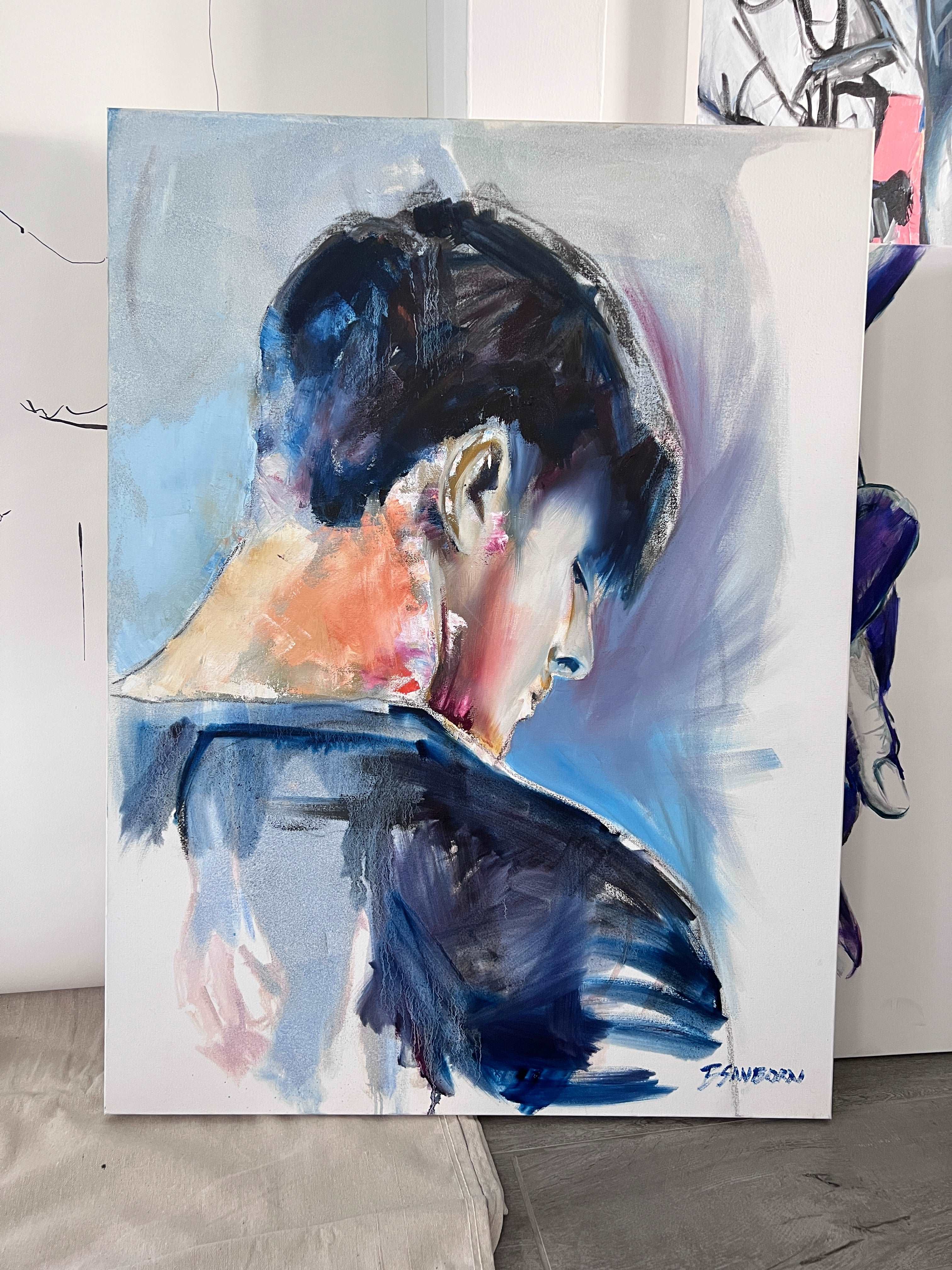The Weight I Carry – 30x40" Original Oil and Acrylic Artist Brenden Sanborn