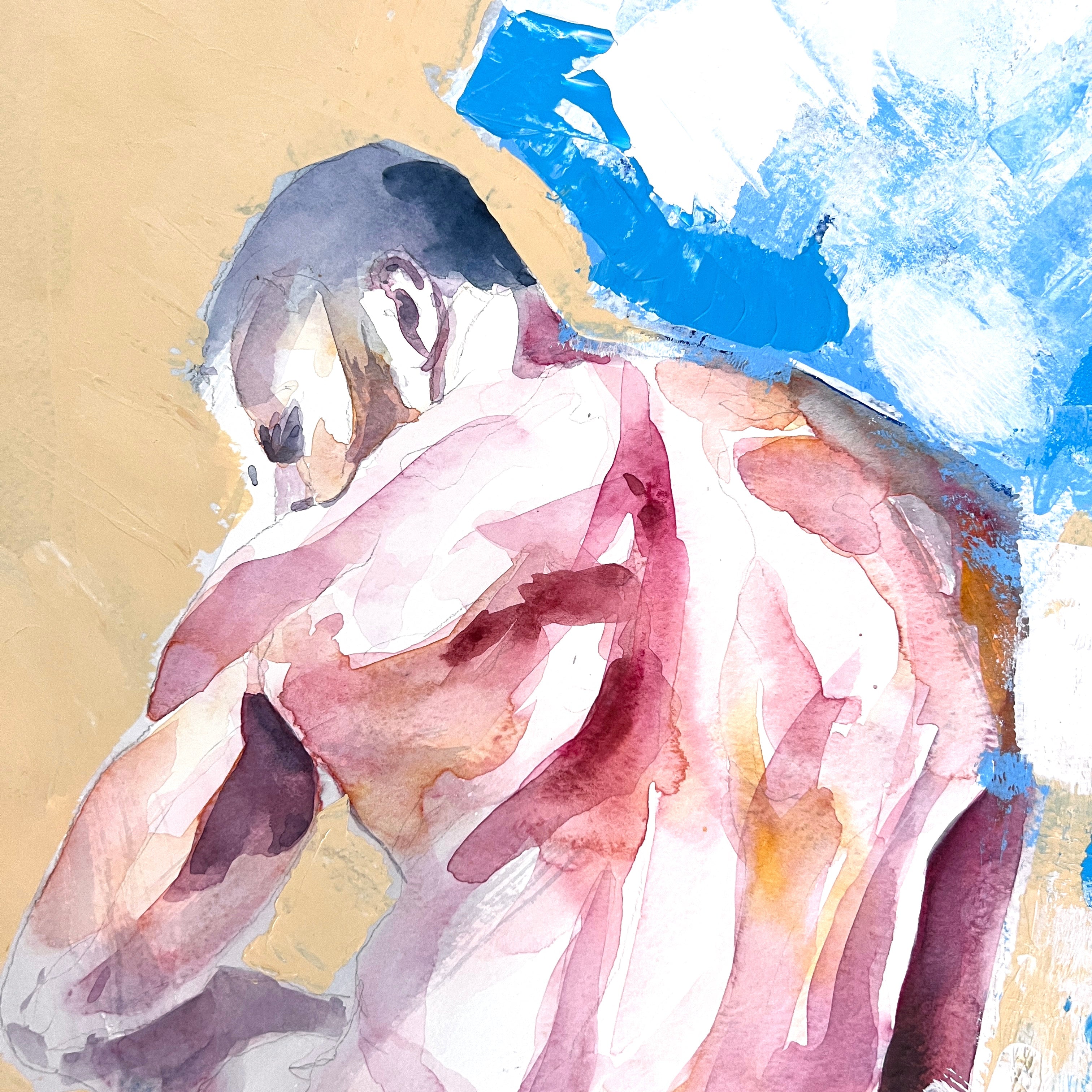 Bent Toward Silence – 18x24" Original Acrylic and Watercolor Artist Brenden Sanborn