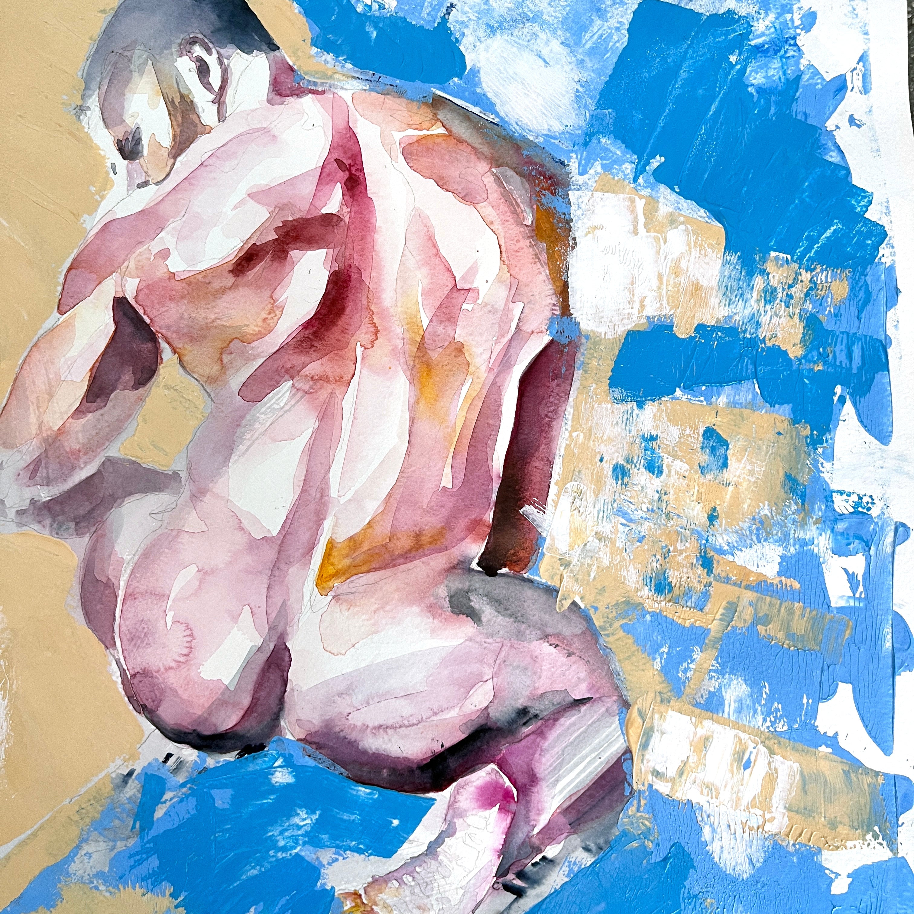 Bent Toward Silence – 18x24" Original Acrylic and Watercolor Artist Brenden Sanborn