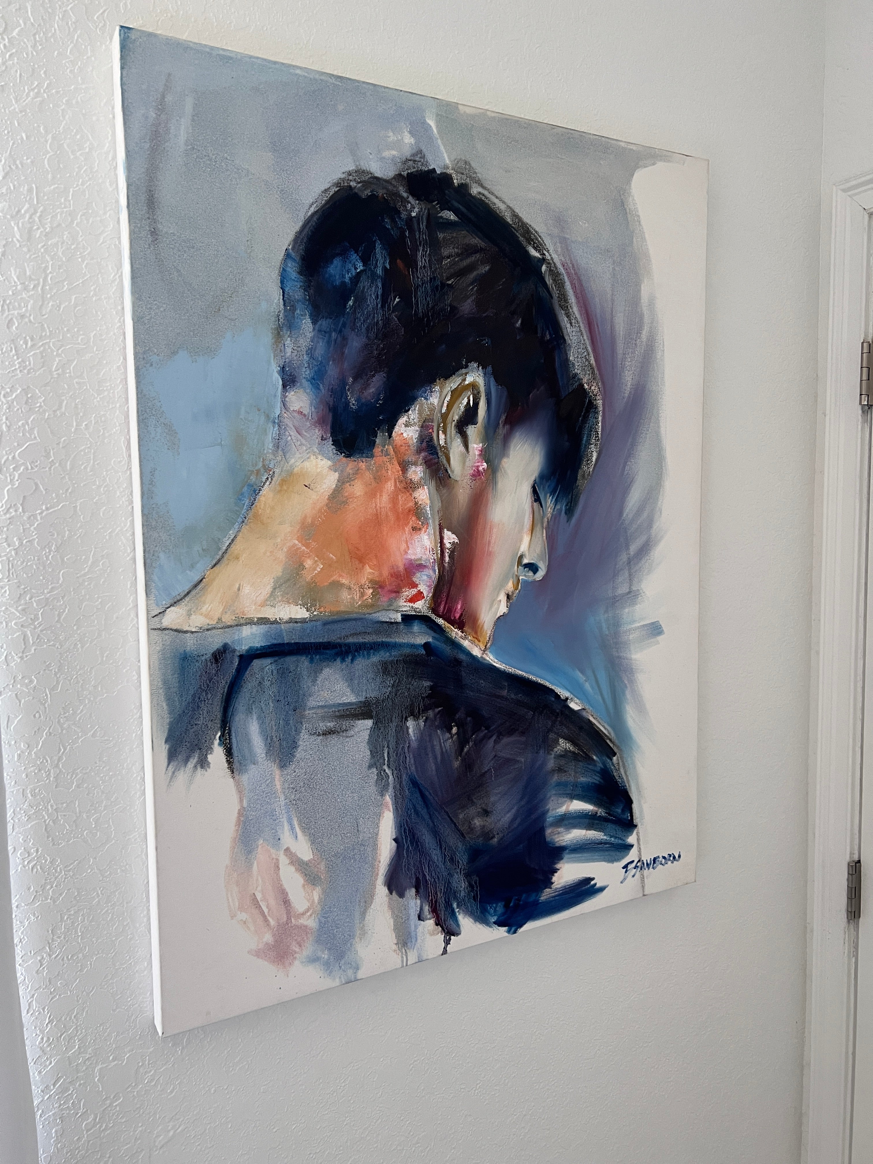 The Weight I Carry – 30x40" Original Oil and Acrylic Artist Brenden Sanborn