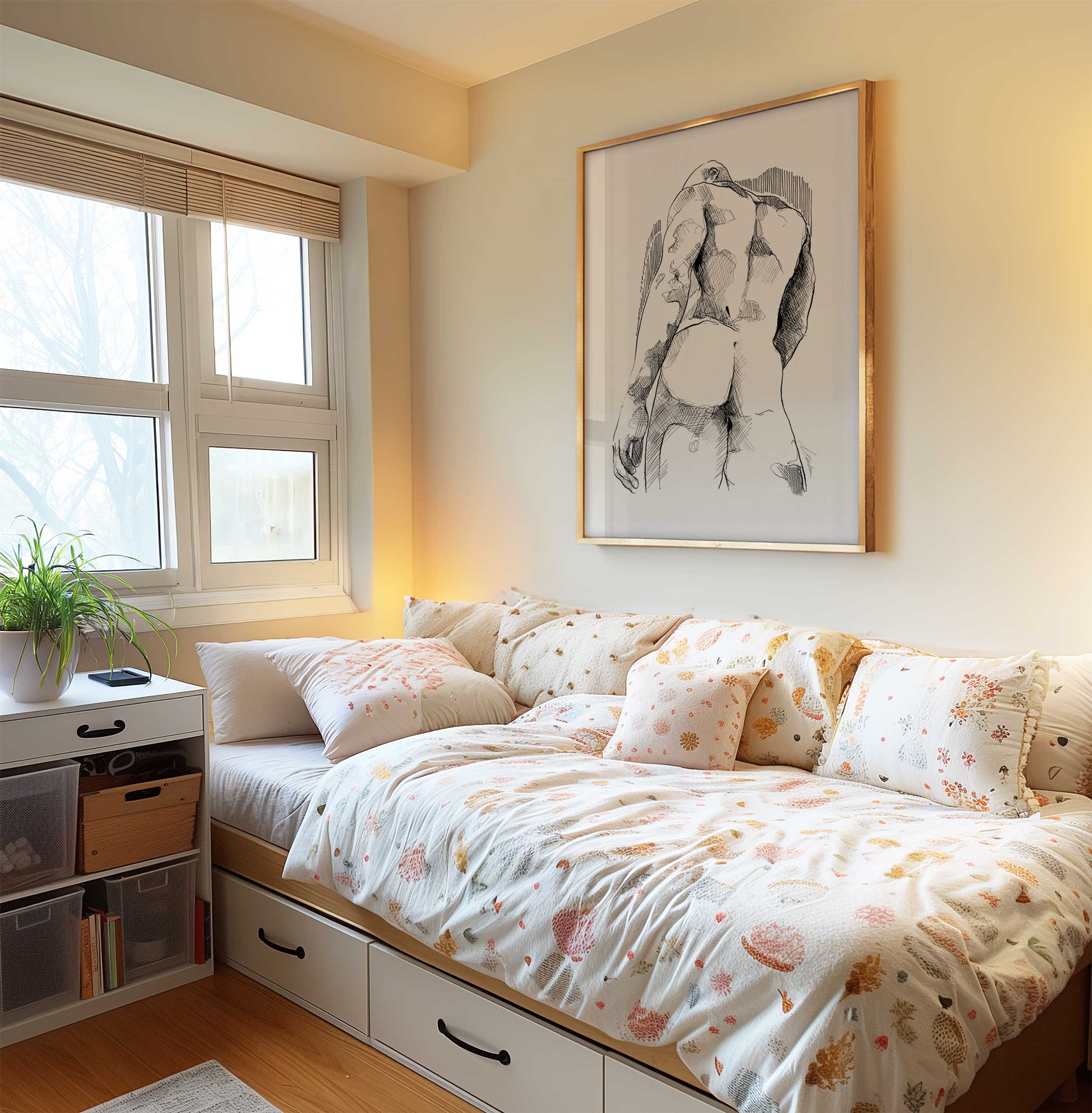 The Strength in His Form and the Curve Below – Art Print Artist Brenden Sanborn