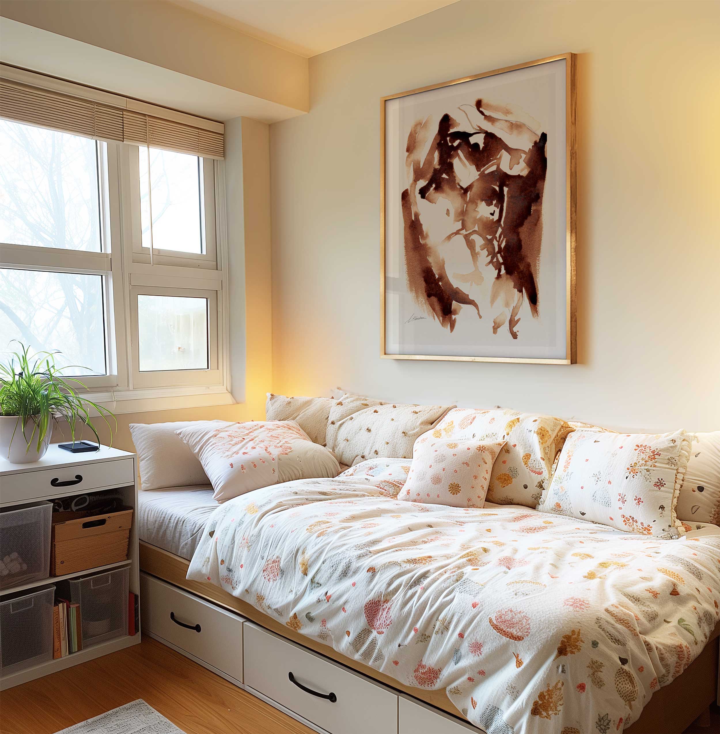 Abstract Male Nude in Instant Coffee Ink – Art Print Artist Brenden Sanborn