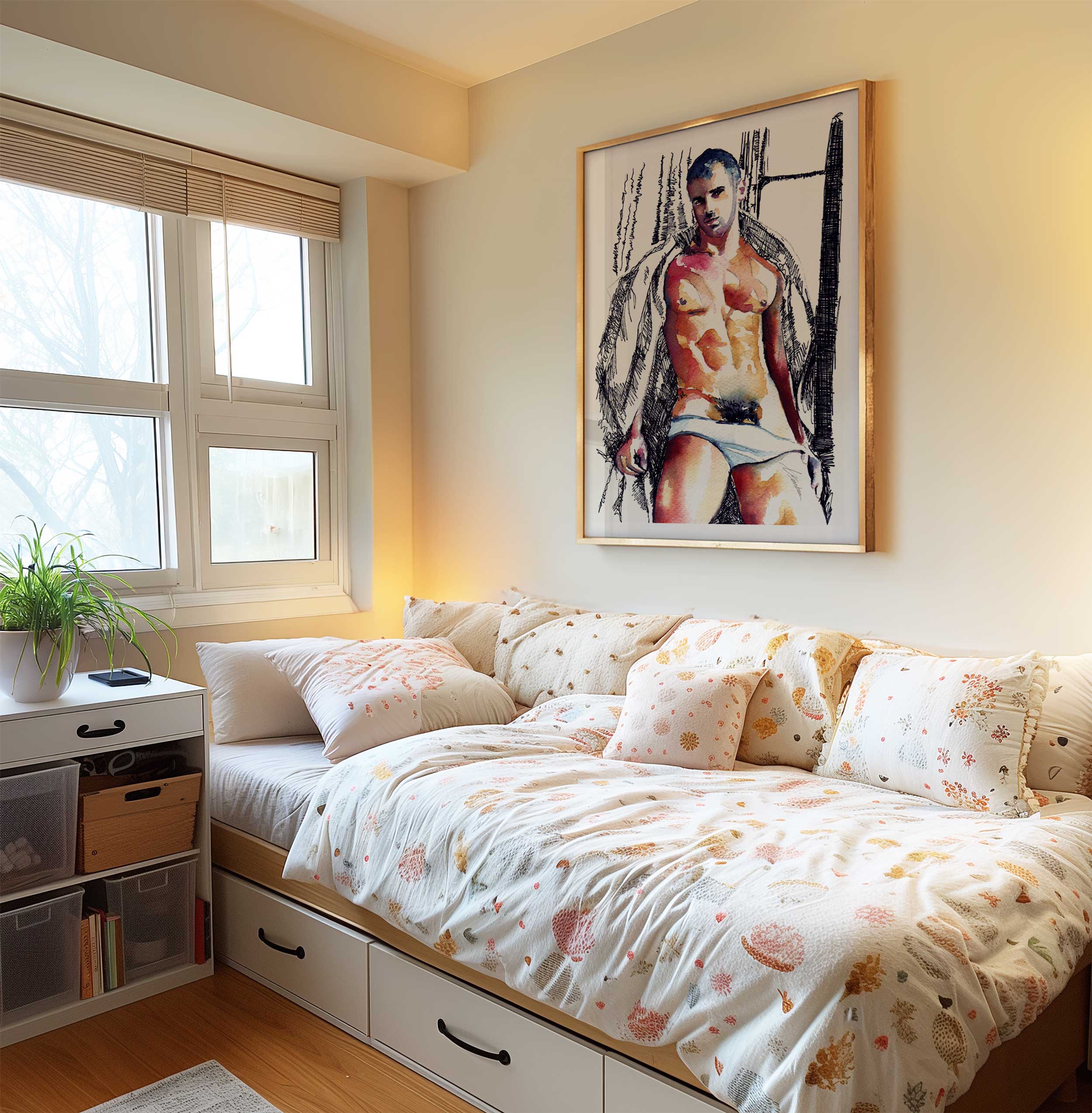 Unbuttoned and Unbothered – Art Print Artist Brenden Sanborn