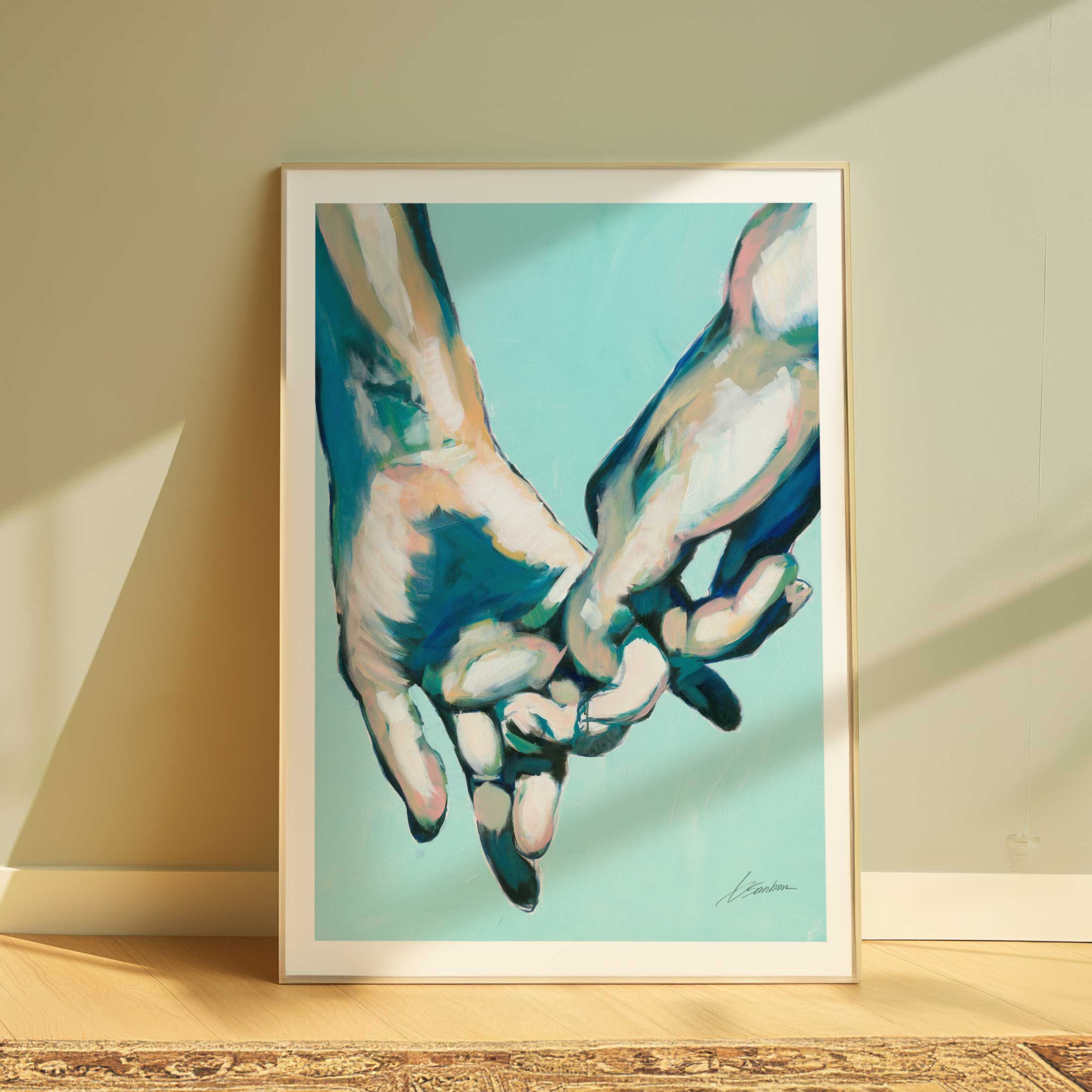 Forever Love - Men Holding Hands - Art Print Artist Brenden Sanborn