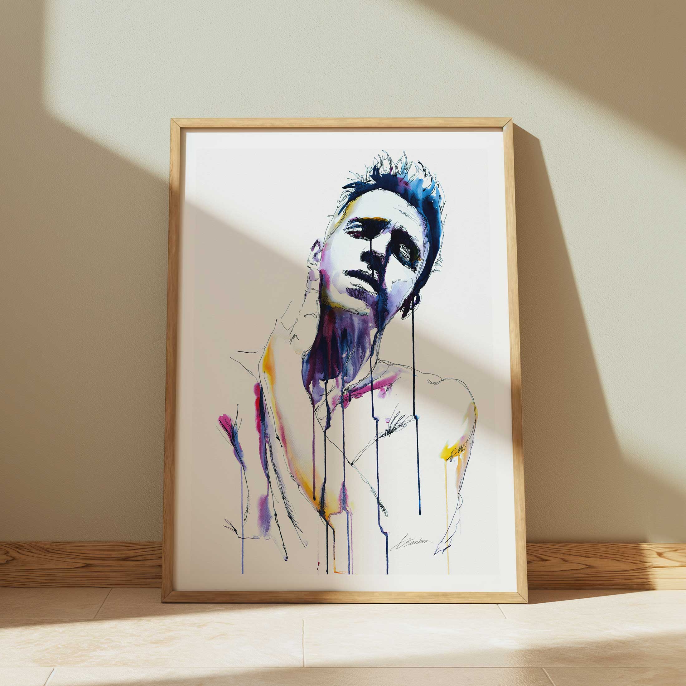 Bare Neck Reaching for Tenderness - Art Print Artist Brenden Sanborn