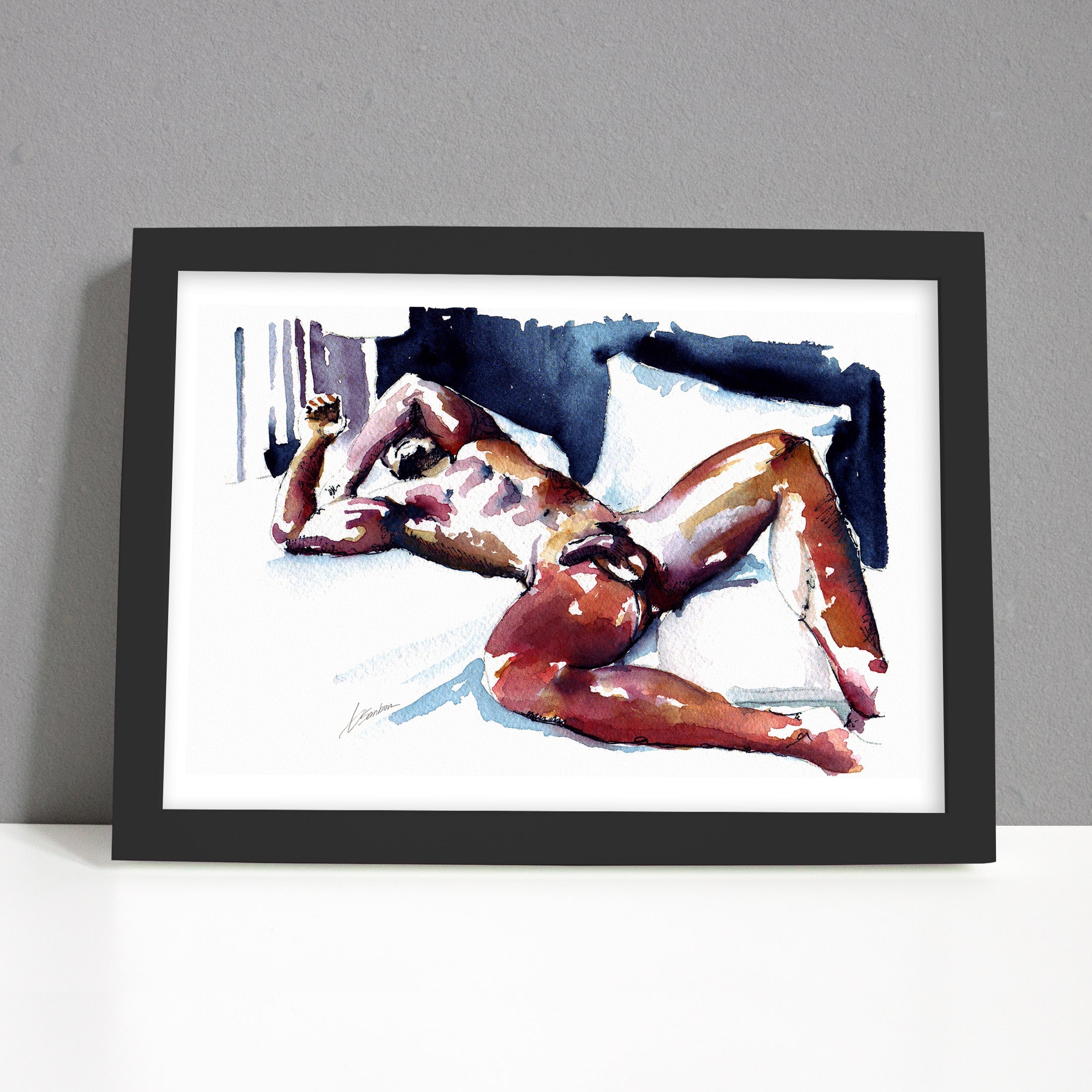 Sleeping Male Nude in Morning Light - Art Print Artist Brenden Sanborn