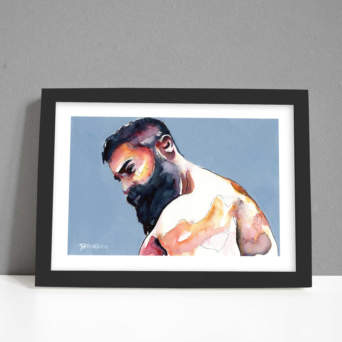 Titan's Respite - Black-Bearded Titan - 6x9" Original Painting Artist Brenden Sanborn