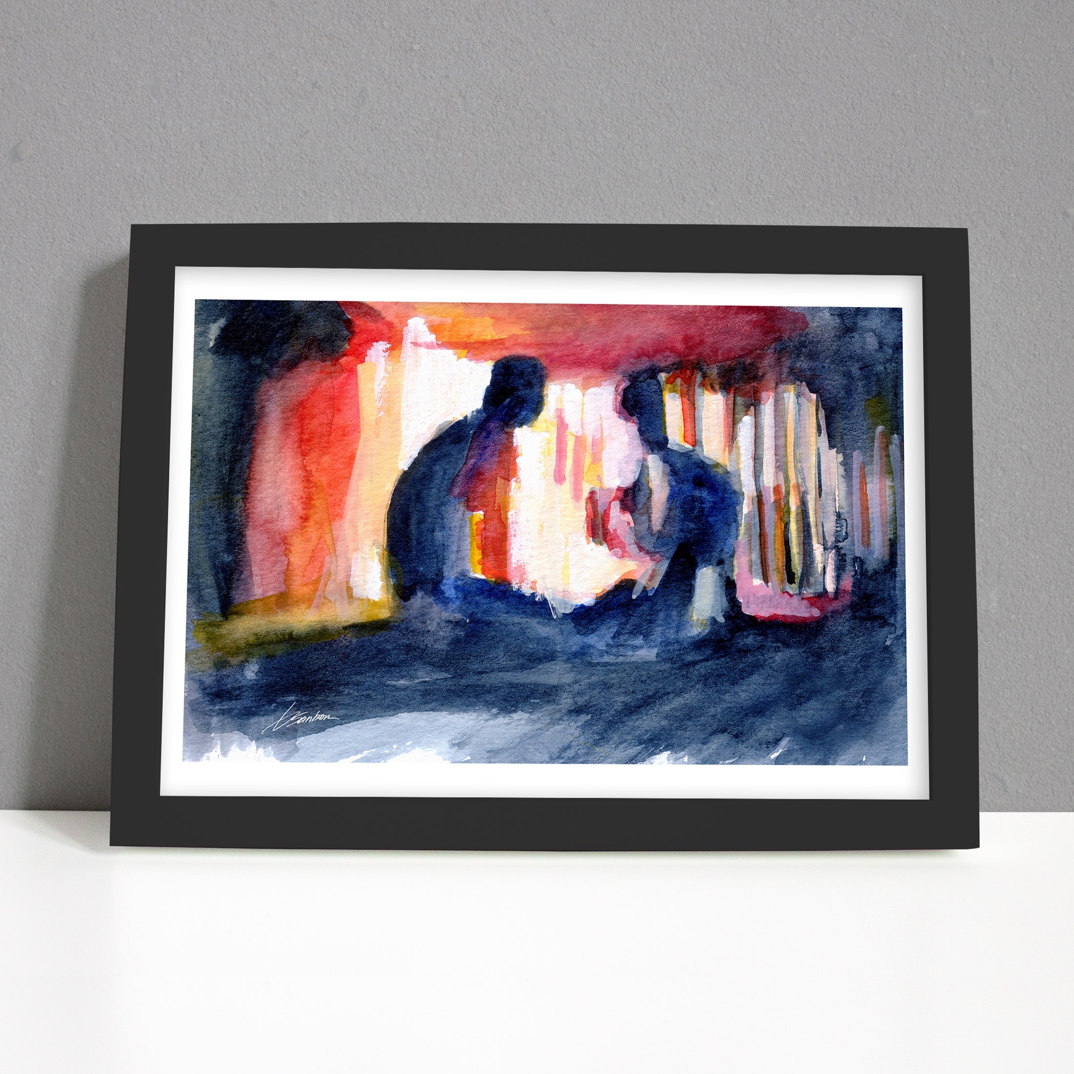 Shadows in the Glow of Midnight Conversations - Art Print Artist Brenden Sanborn