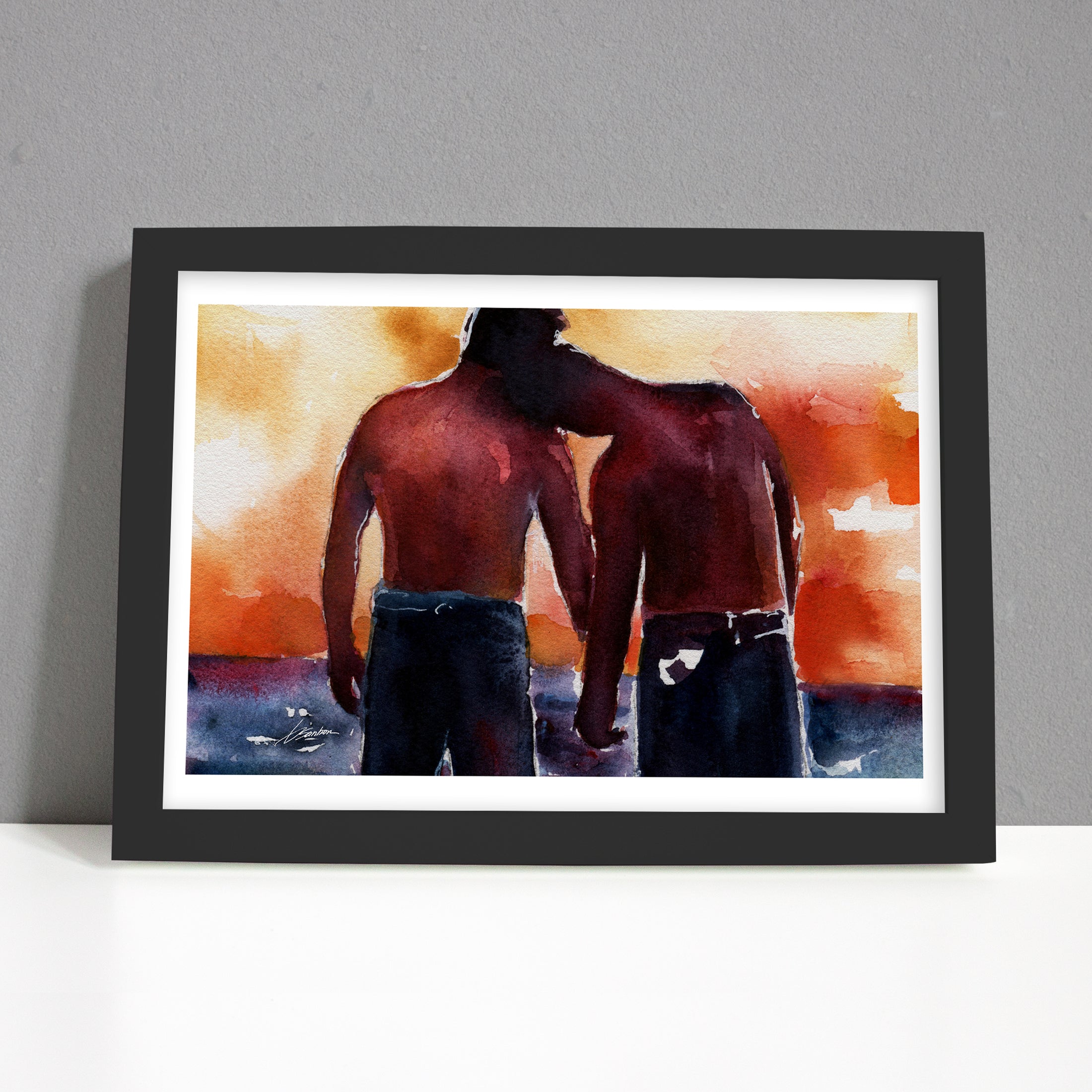 Leaning into Love Under Open Skies – Art Print Artist Brenden Sanborn