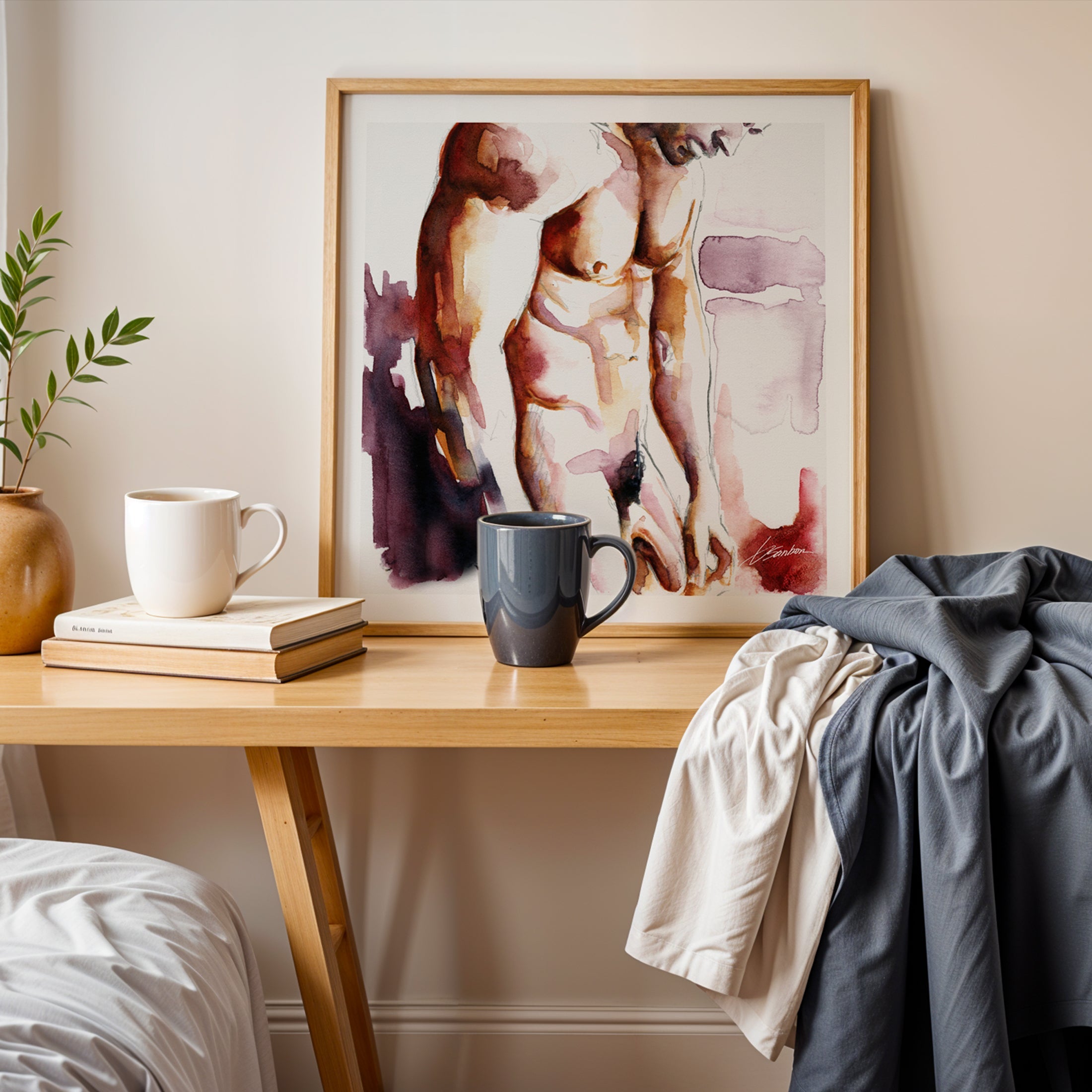 Male Nude Figure in Gentle Light – Art Print Artist Brenden Sanborn