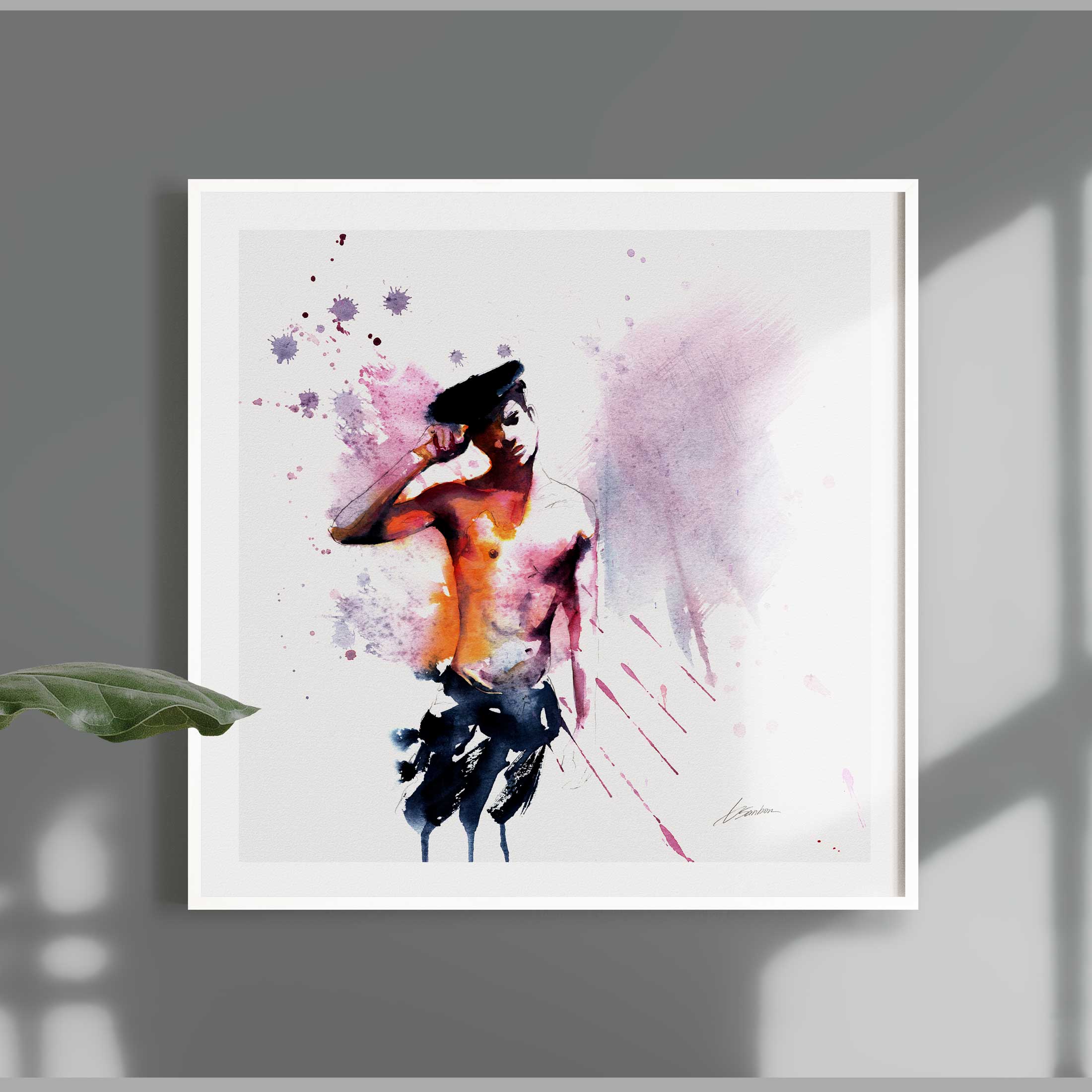Flirt in a Beret – Art Print Artist Brenden Sanborn