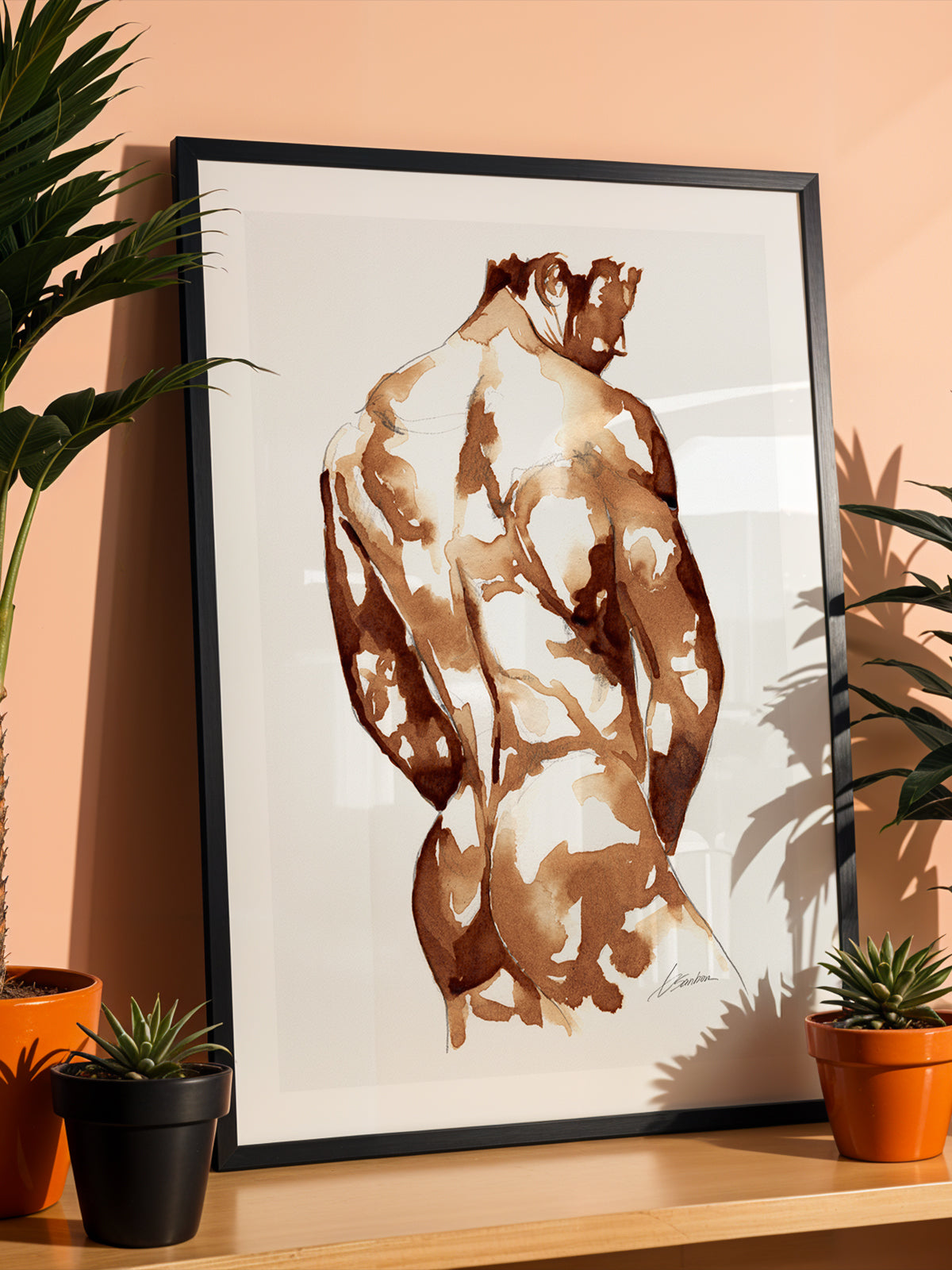 male figure art print Contour by Brenden Sanborn
