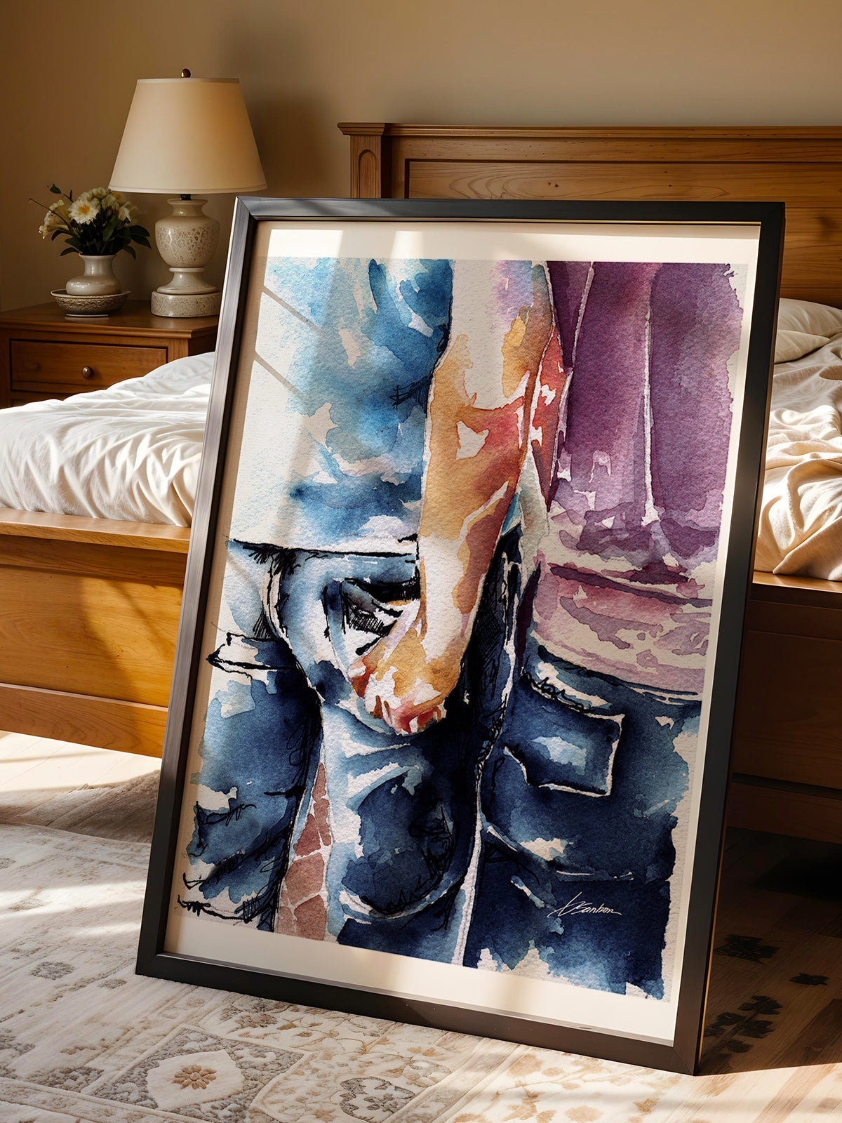 male figure art print Love at the Festival by Brenden Sanborn