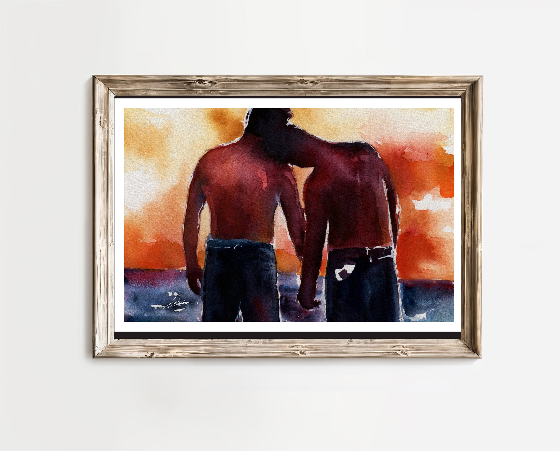 Leaning into Love Under Open Skies – Art Print Artist Brenden Sanborn