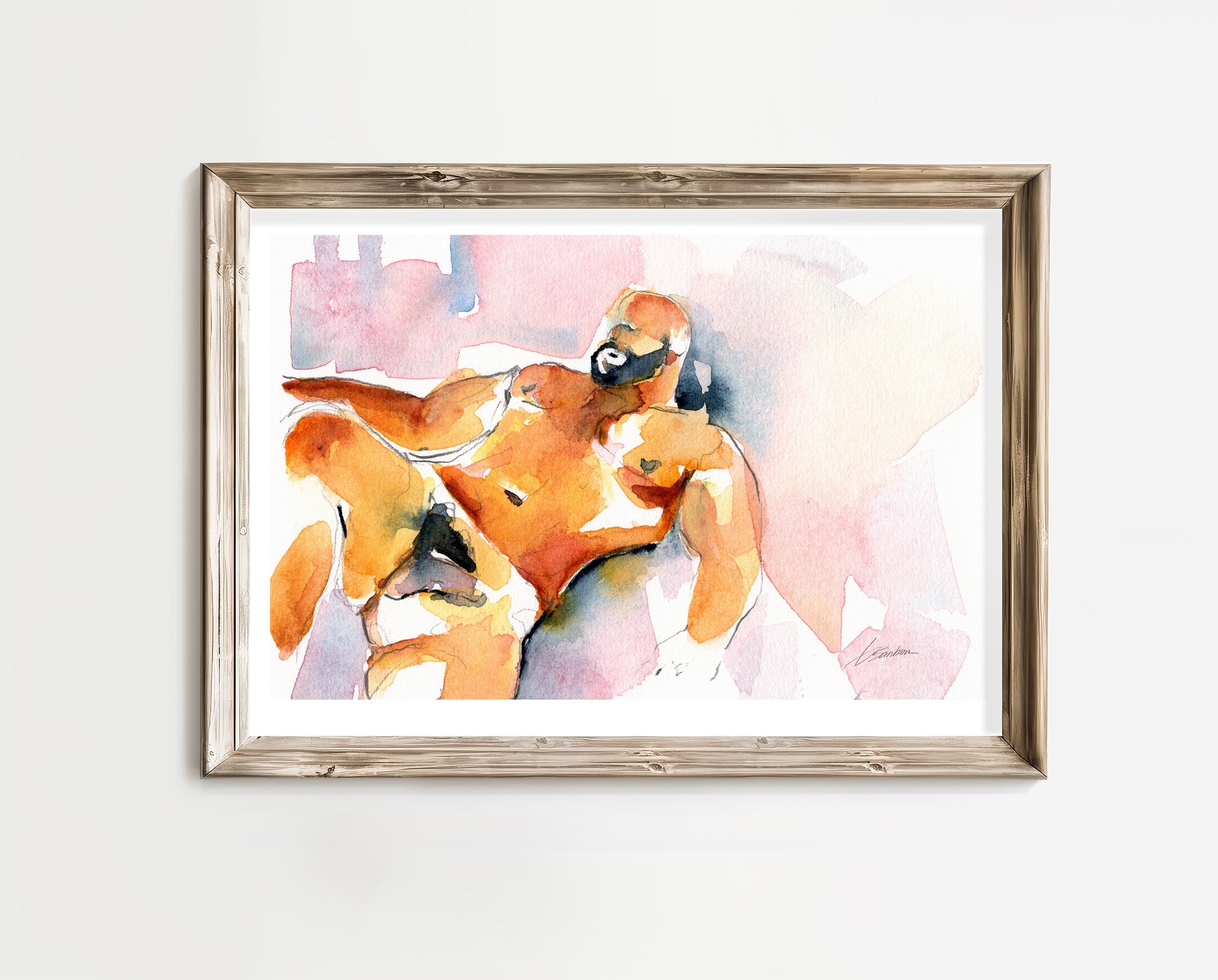 Bear Figure in Restful Repose - Art Print Artist Brenden Sanborn