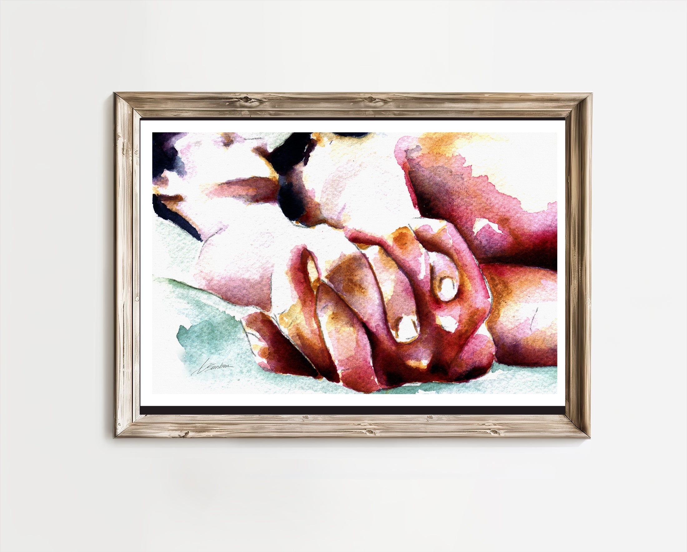 Fingers Interlaced in Love – Art Print Artist Brenden Sanborn
