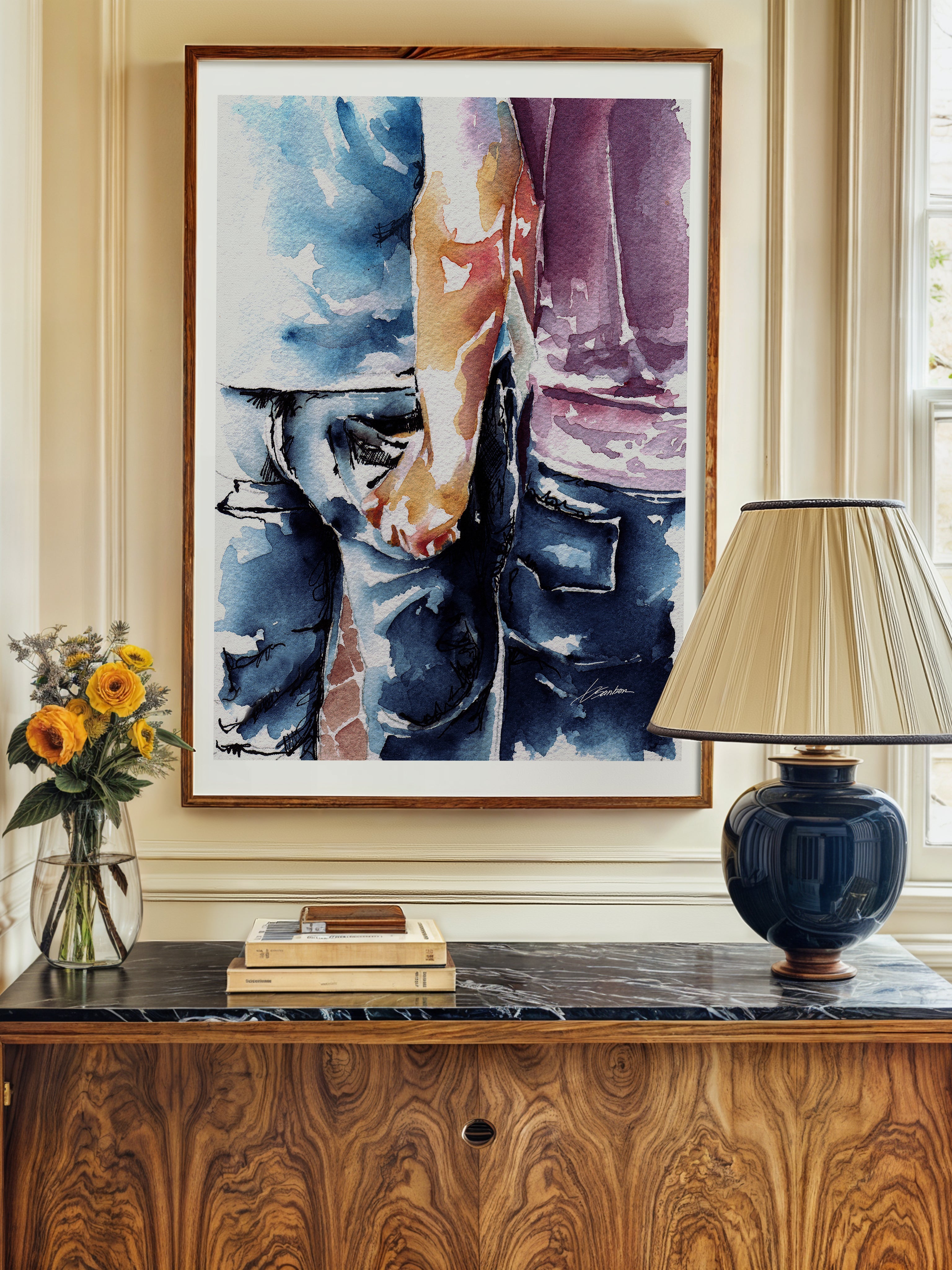 male figure art print Love at the Festival by Brenden Sanborn