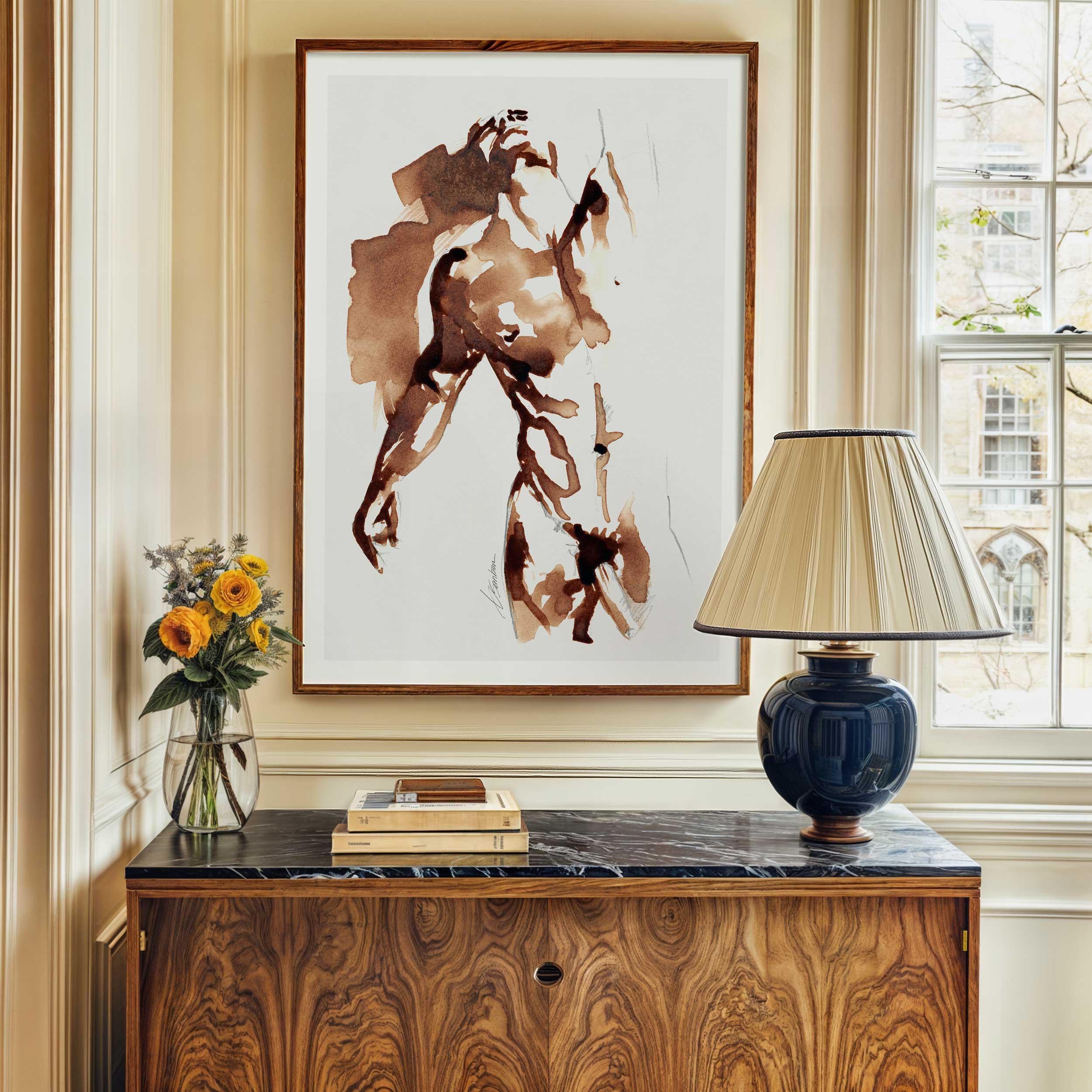 Coffee Nude in Motion - Art Print Artist Brenden Sanborn