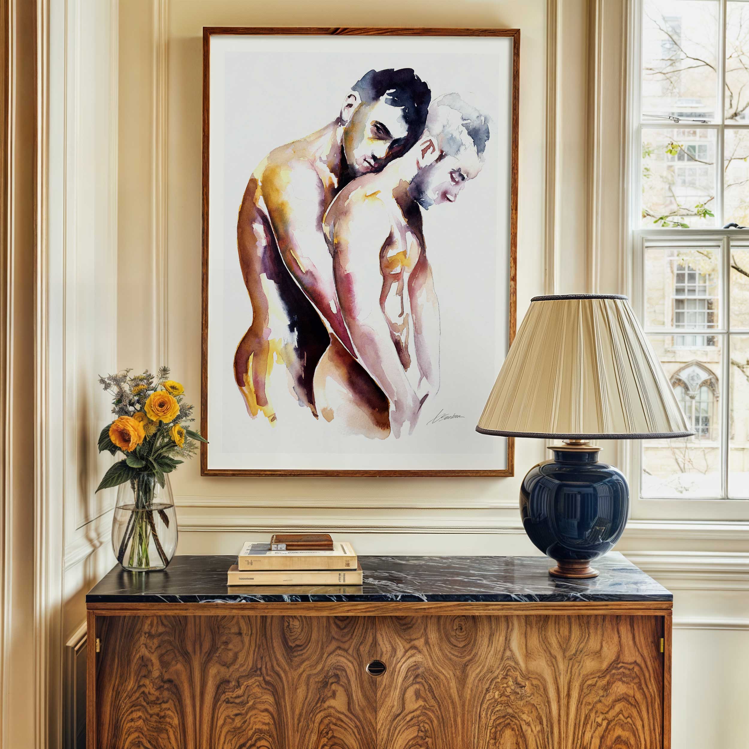 Wrapped in Warmth and Desire – Art Print Artist Brenden Sanborn