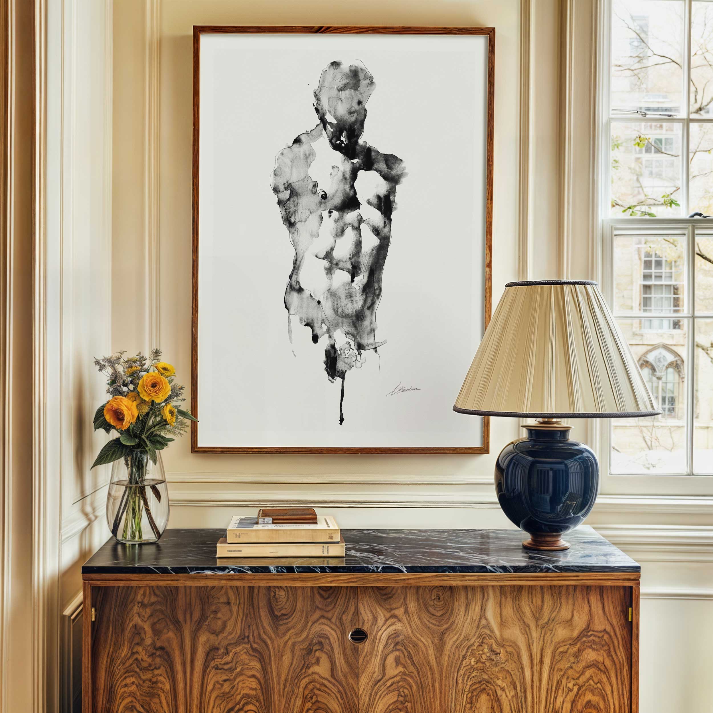 Fading Figure in Ink – Art Print Artist Brenden Sanborn