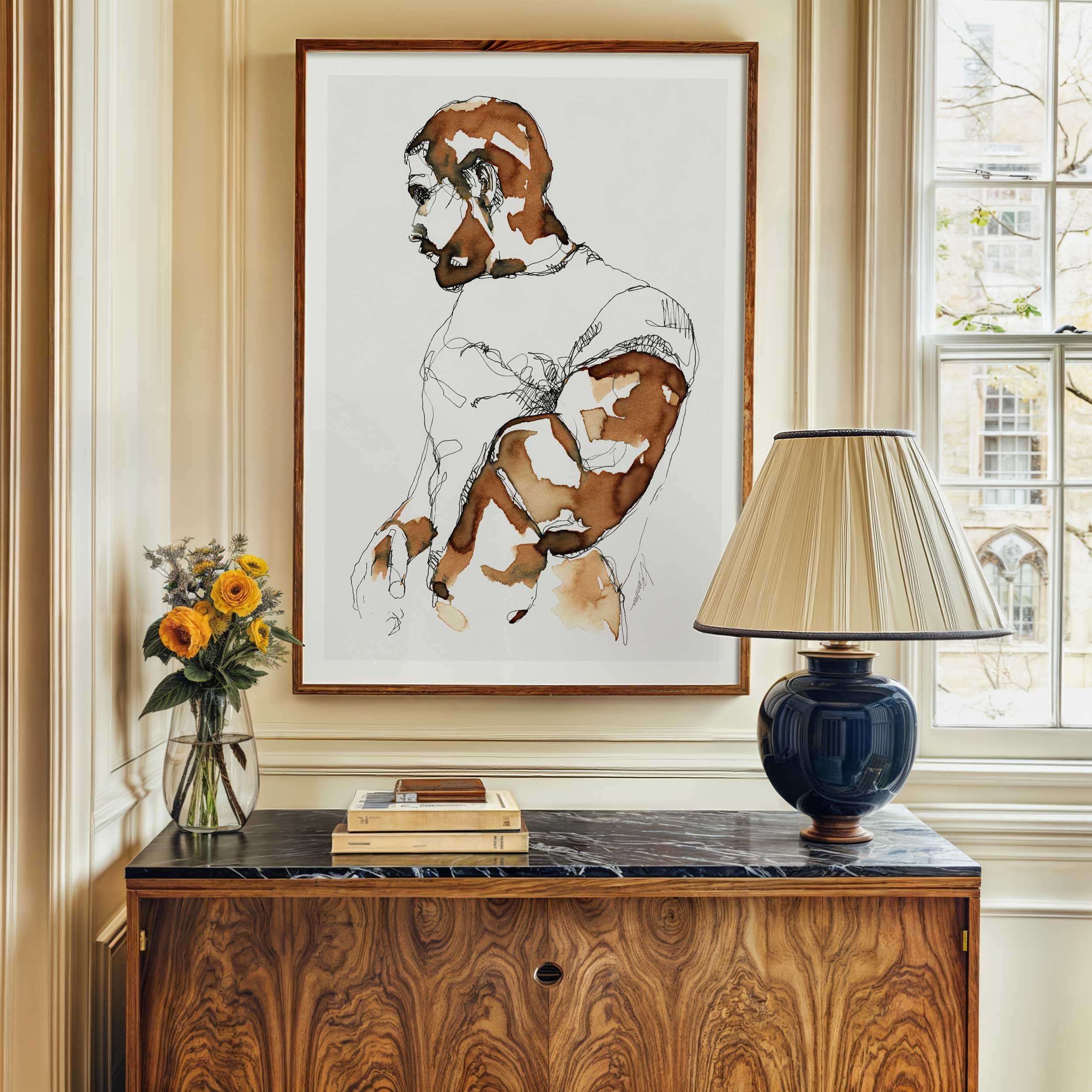 Unveiling Strength in Coffee and Ink – Art Print Artist Brenden Sanborn