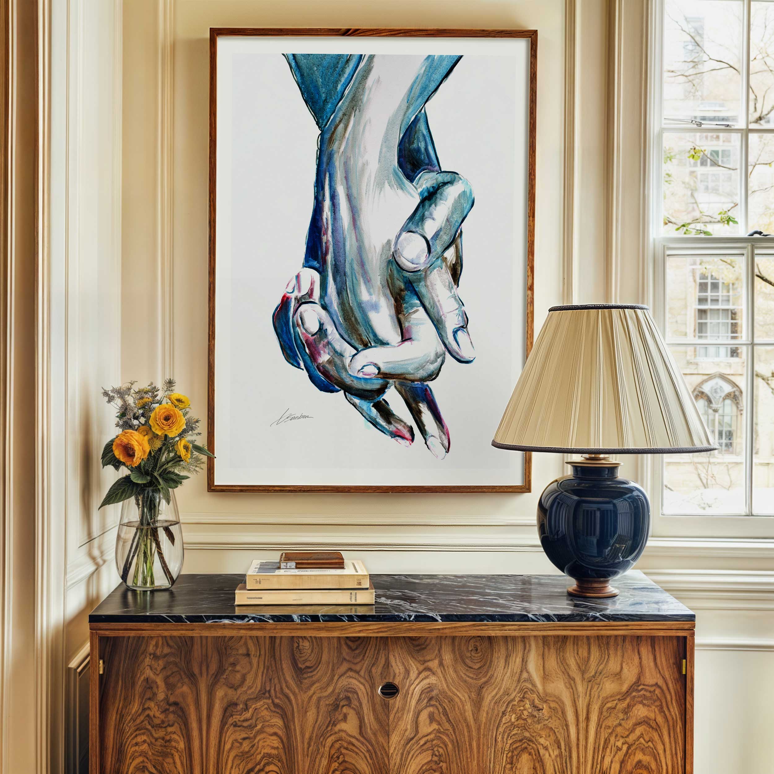 Fingers Entwined in a Silent Promise – Art Print Artist Brenden Sanborn