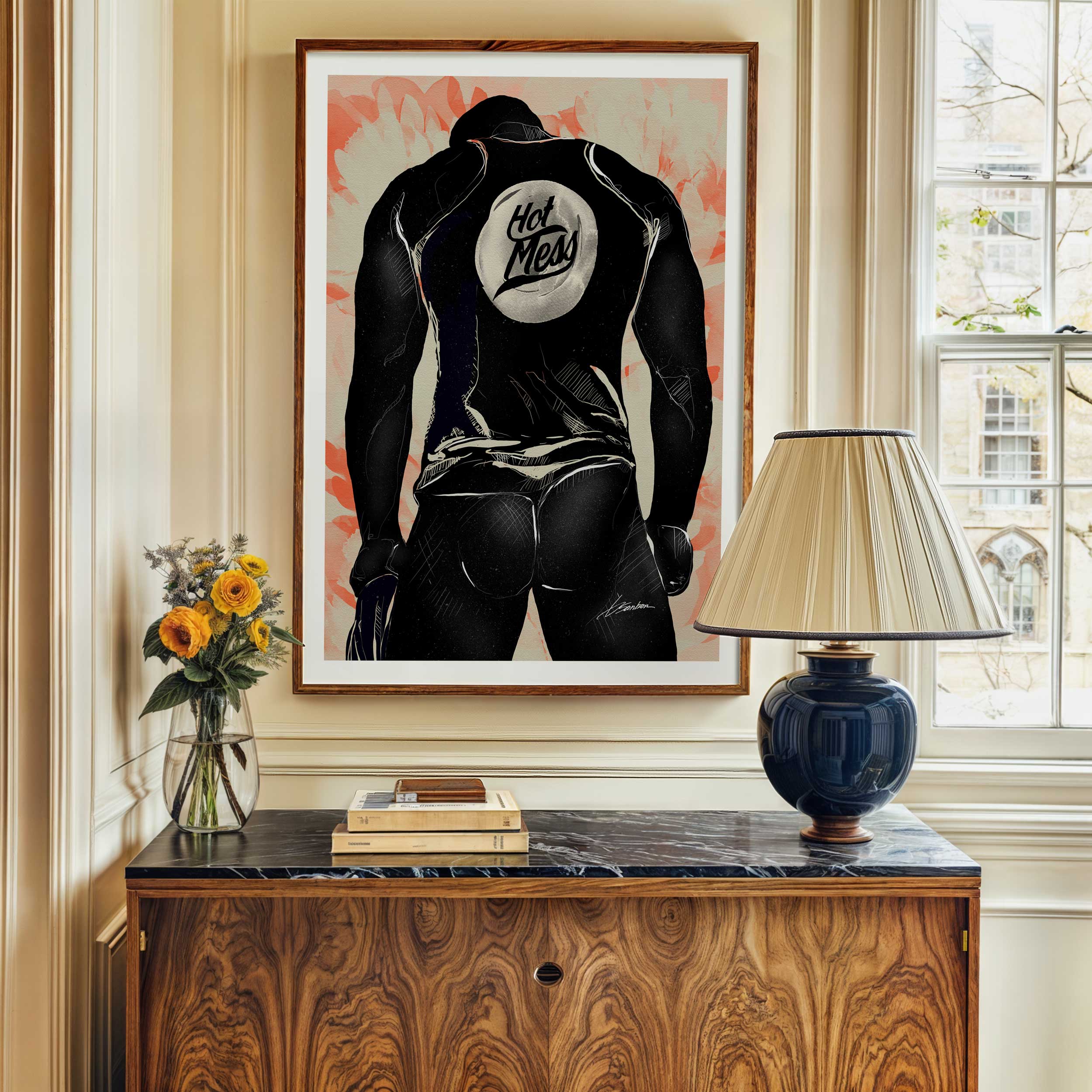 It's a Hot Mess Male Art - Art Print Artist Brenden Sanborn