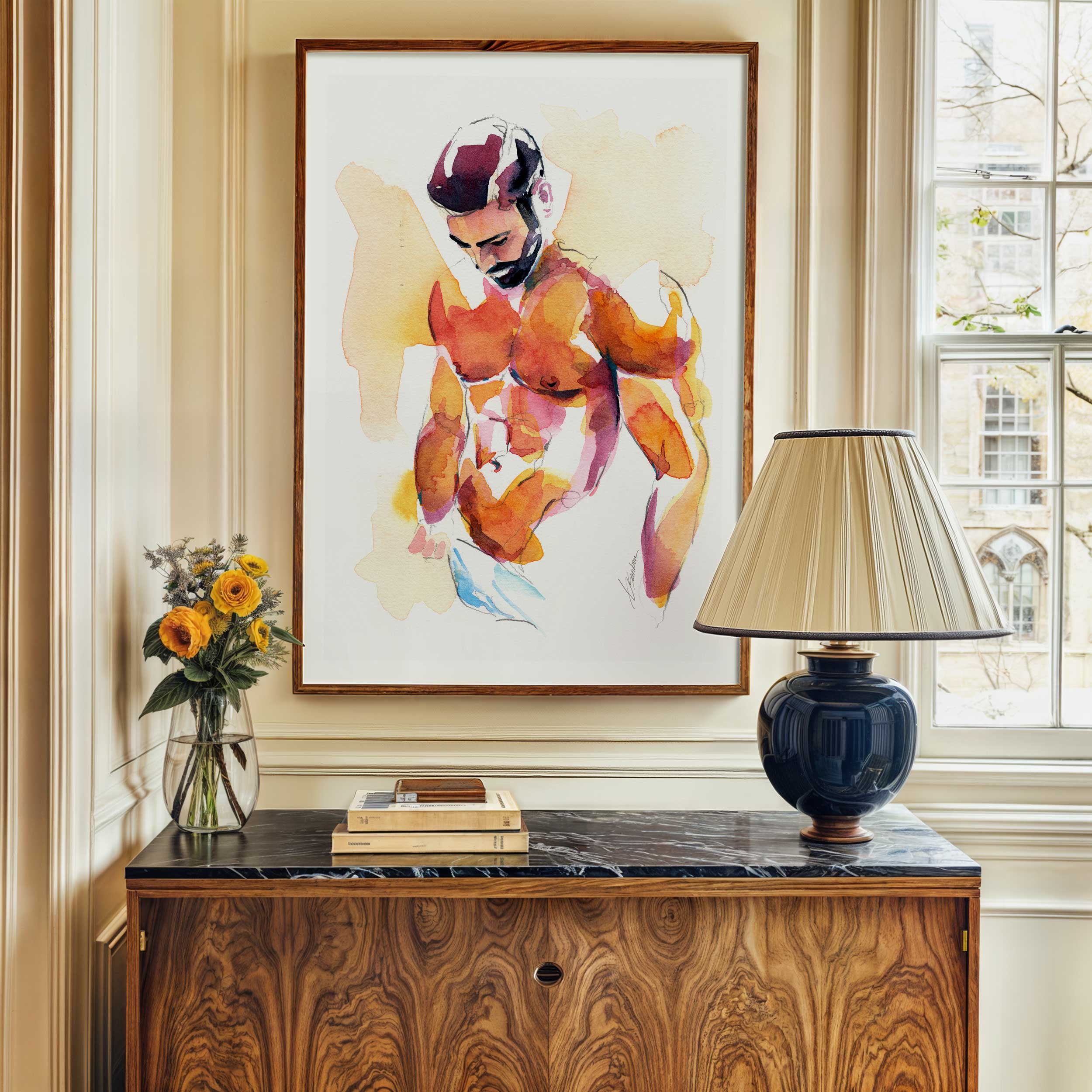 Sunset Body and Downcast Eyes – Art Print Artist Brenden Sanborn