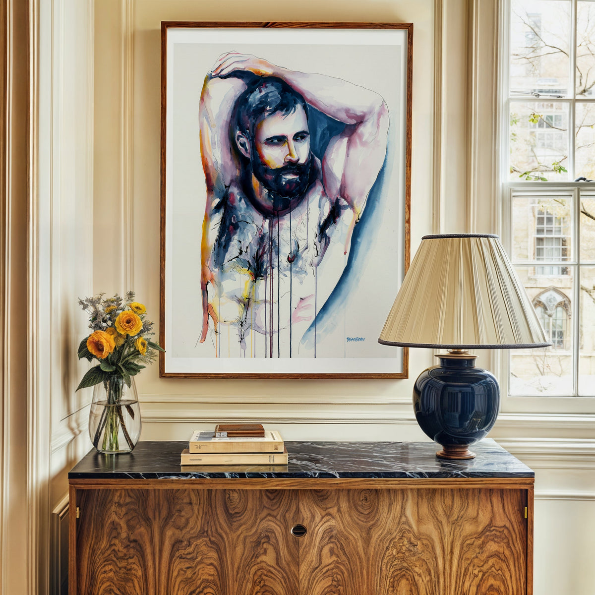 When the Quiet Hits – 22x30" Original Watercolor Artist Brenden Sanborn