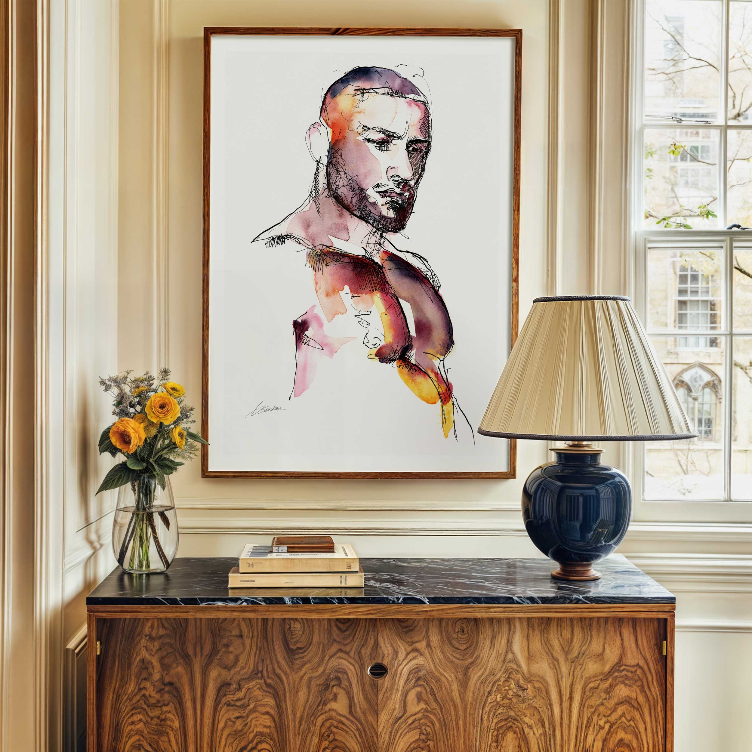 The Fire in His Gaze – Art Print Artist Brenden Sanborn