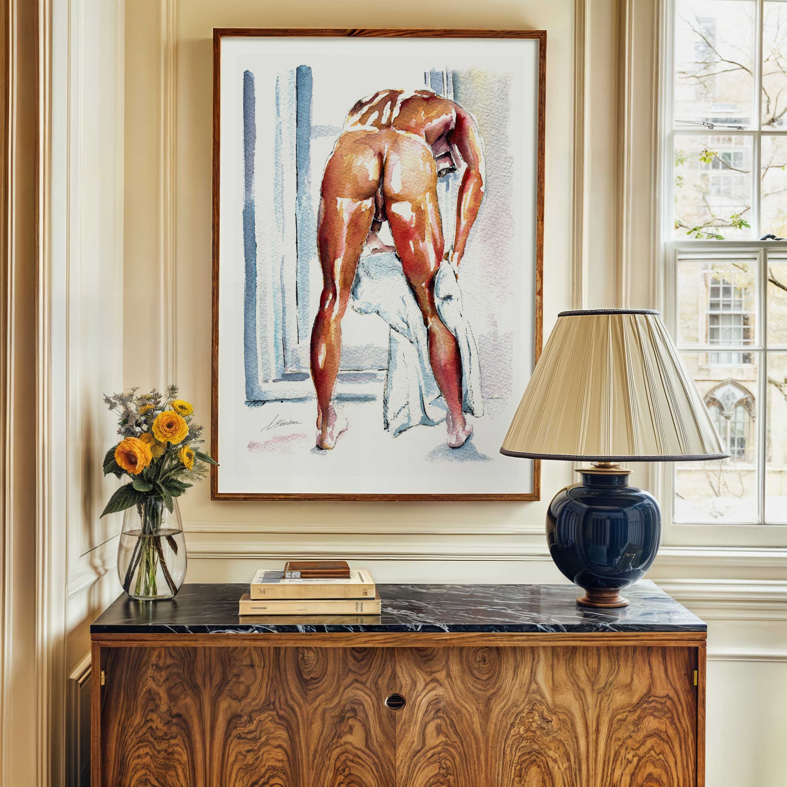 The Toweling Adonis - Giclee Art Print Artist Brenden Sanborn