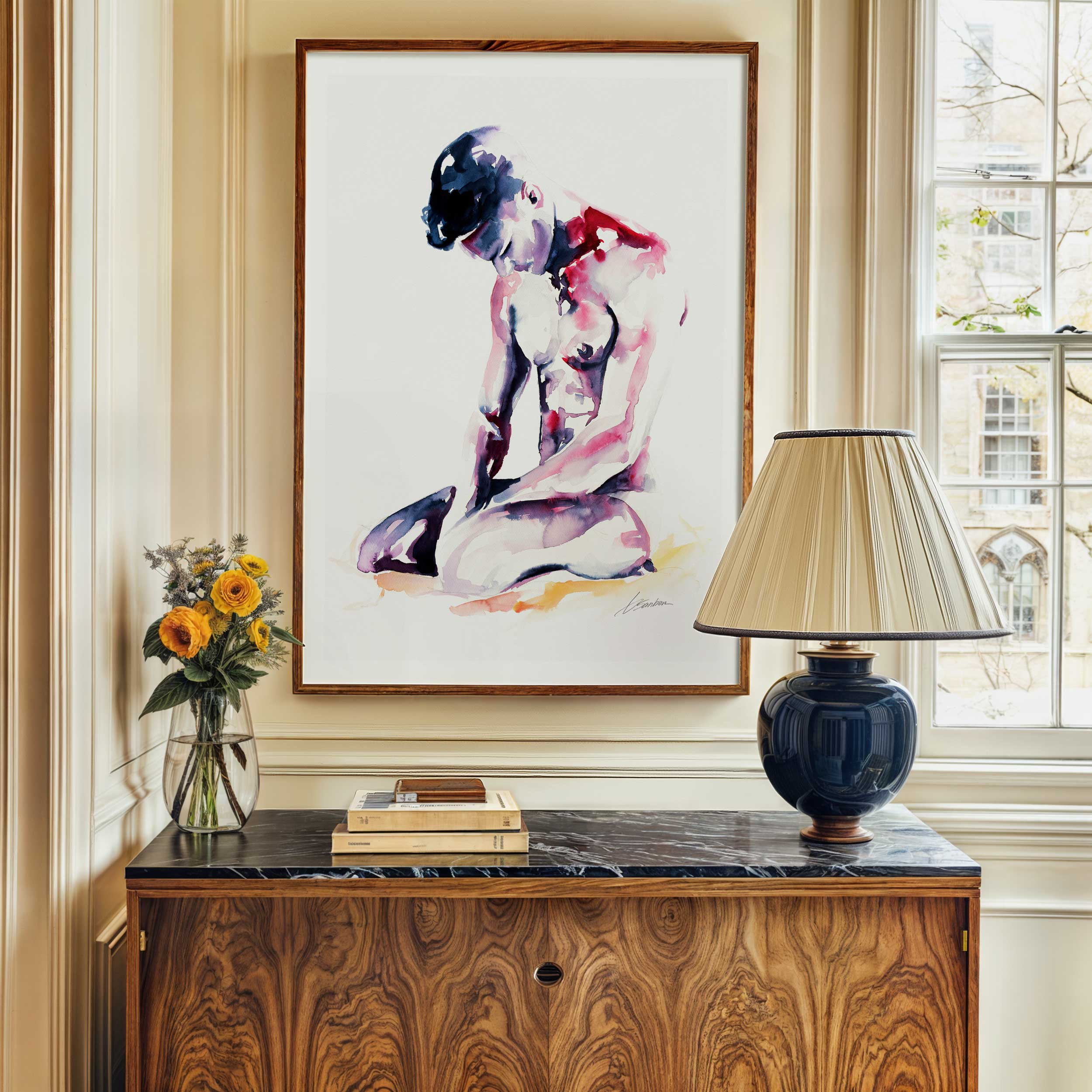 Kneeling in Quiet – Art Print Artist Brenden Sanborn