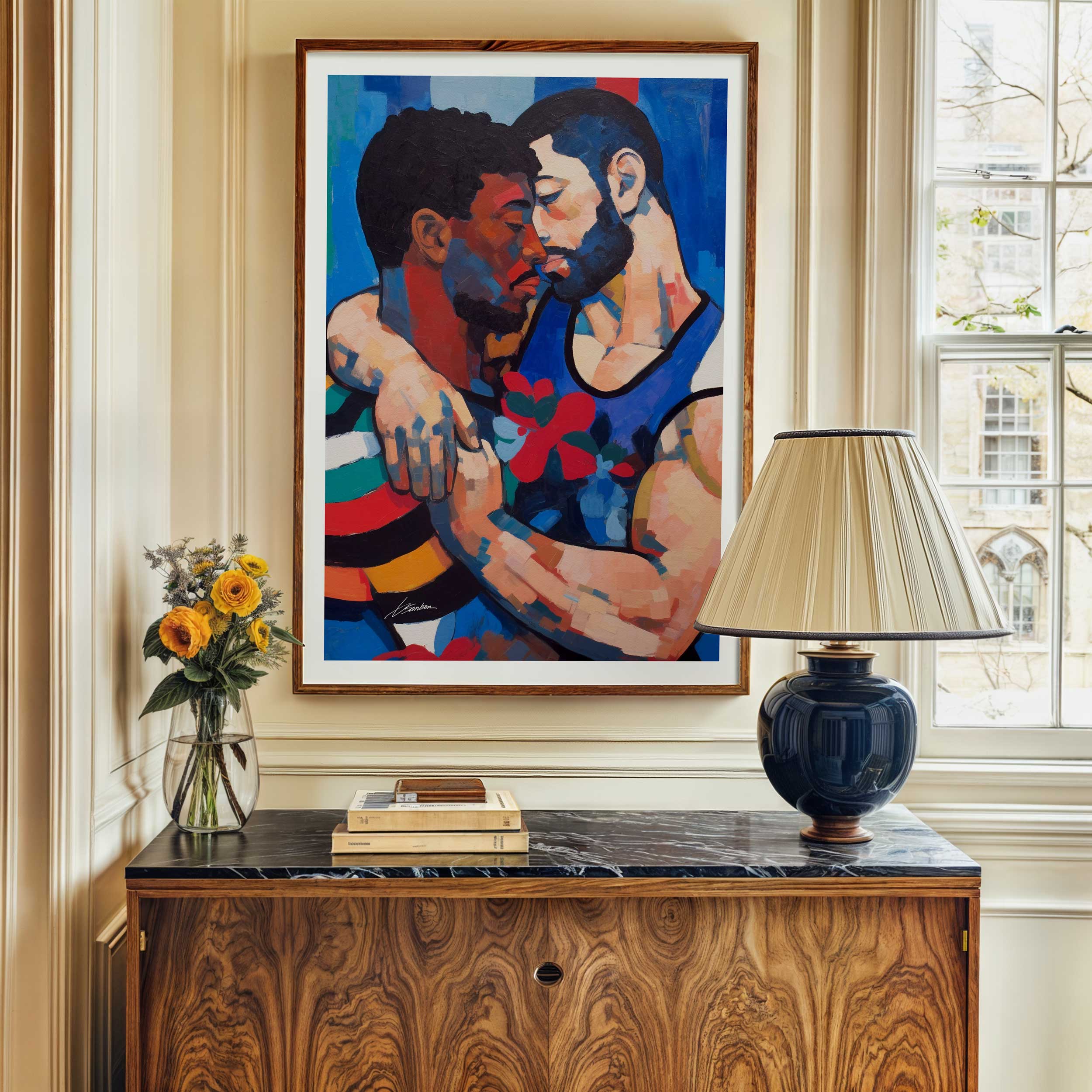 In Your Arms Two Men in Love – Art Print Artist Brenden Sanborn