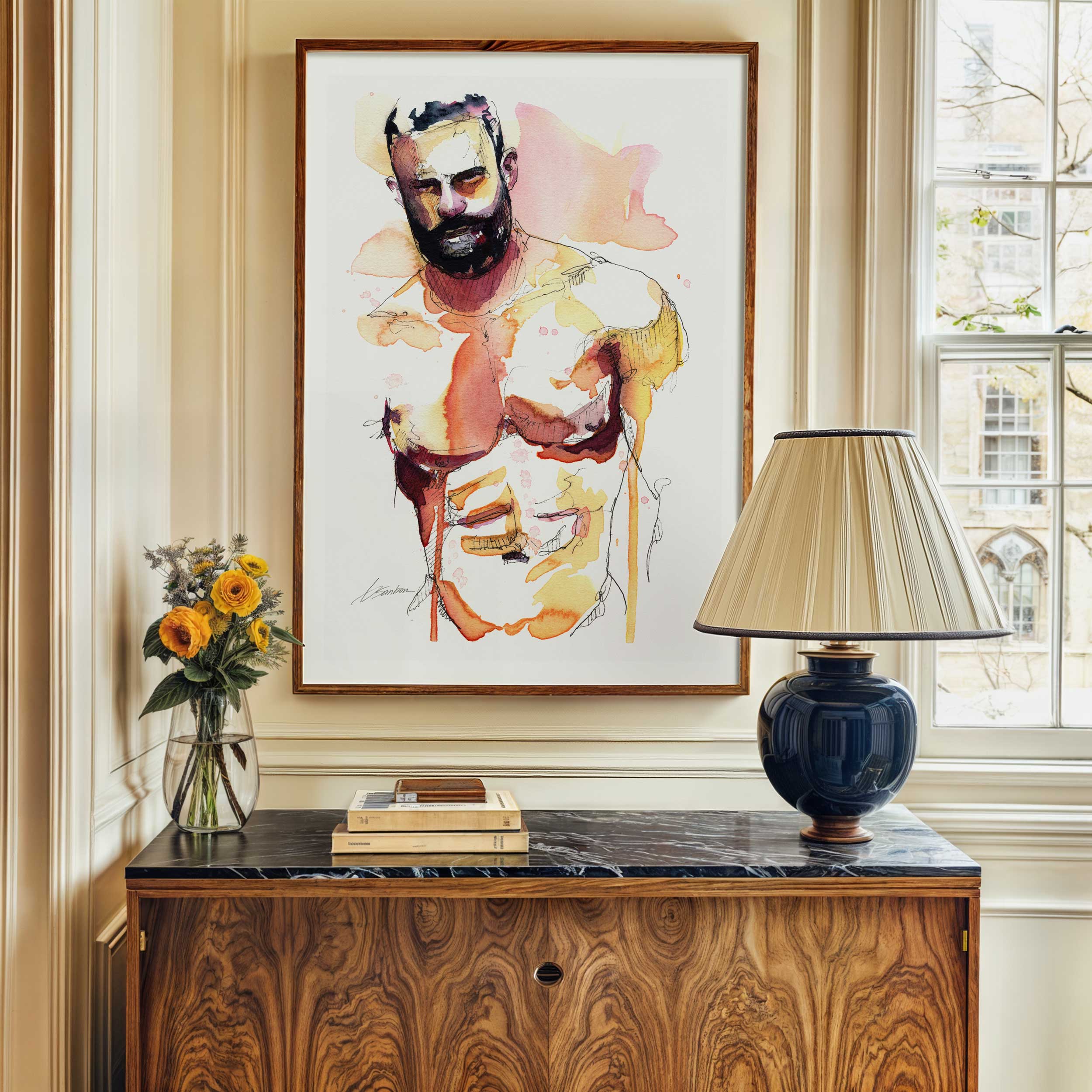 Sunlit Chest and Stare – Art Print Artist Brenden Sanborn