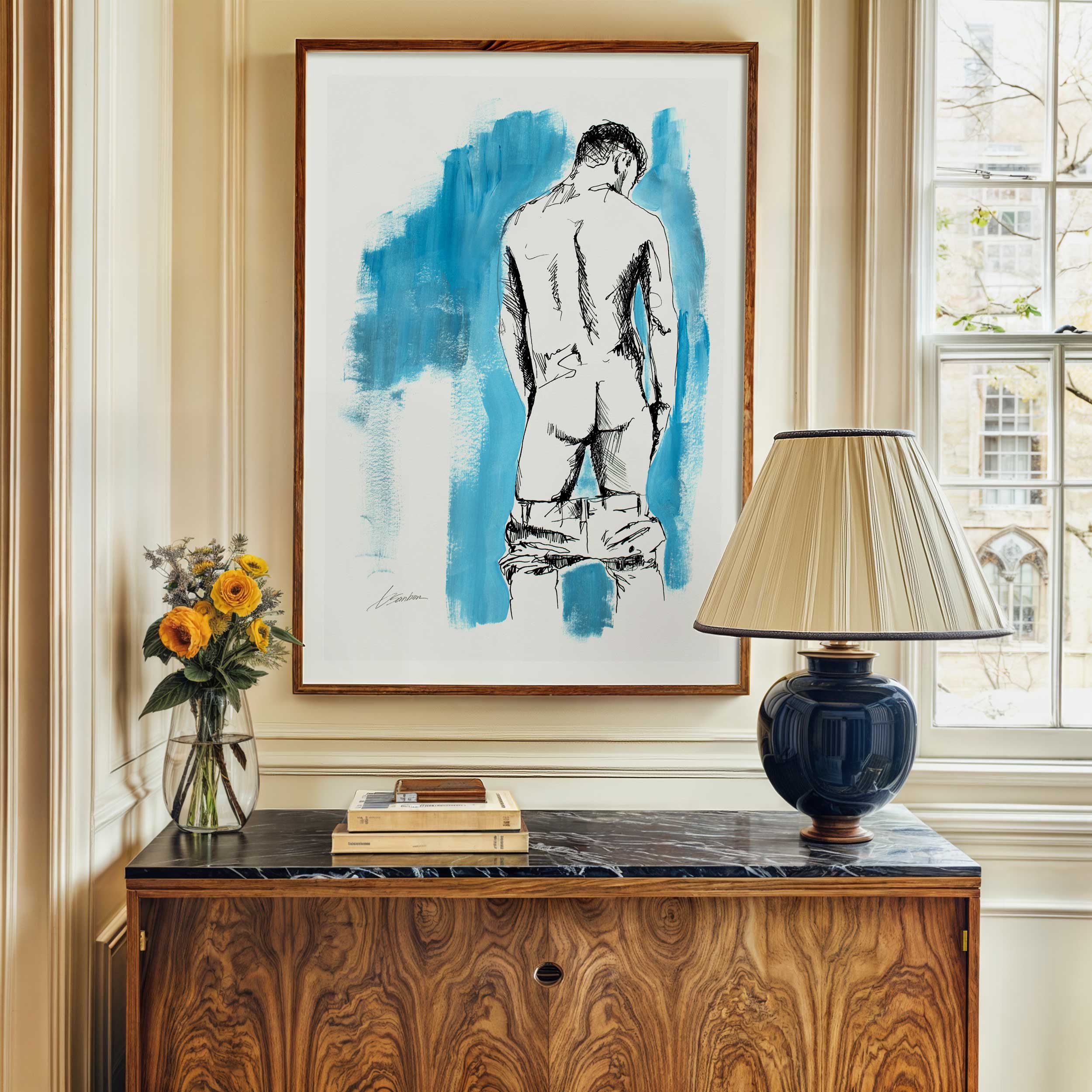Lowered Denim and Bare Booty Skin – Art Print Artist Brenden Sanborn