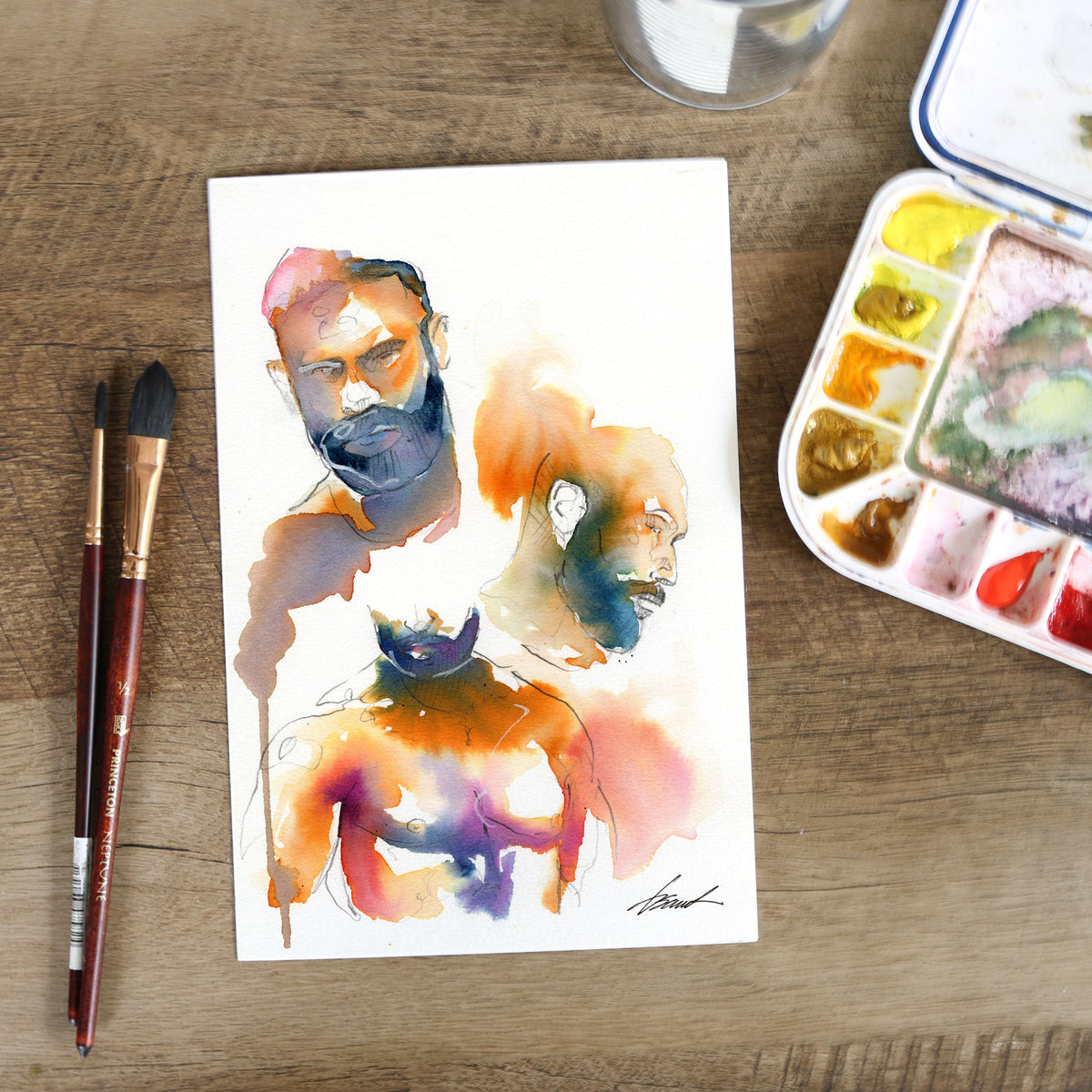 Echoes of Him – 6x9" Original Watercolor Artist Brenden Sanborn