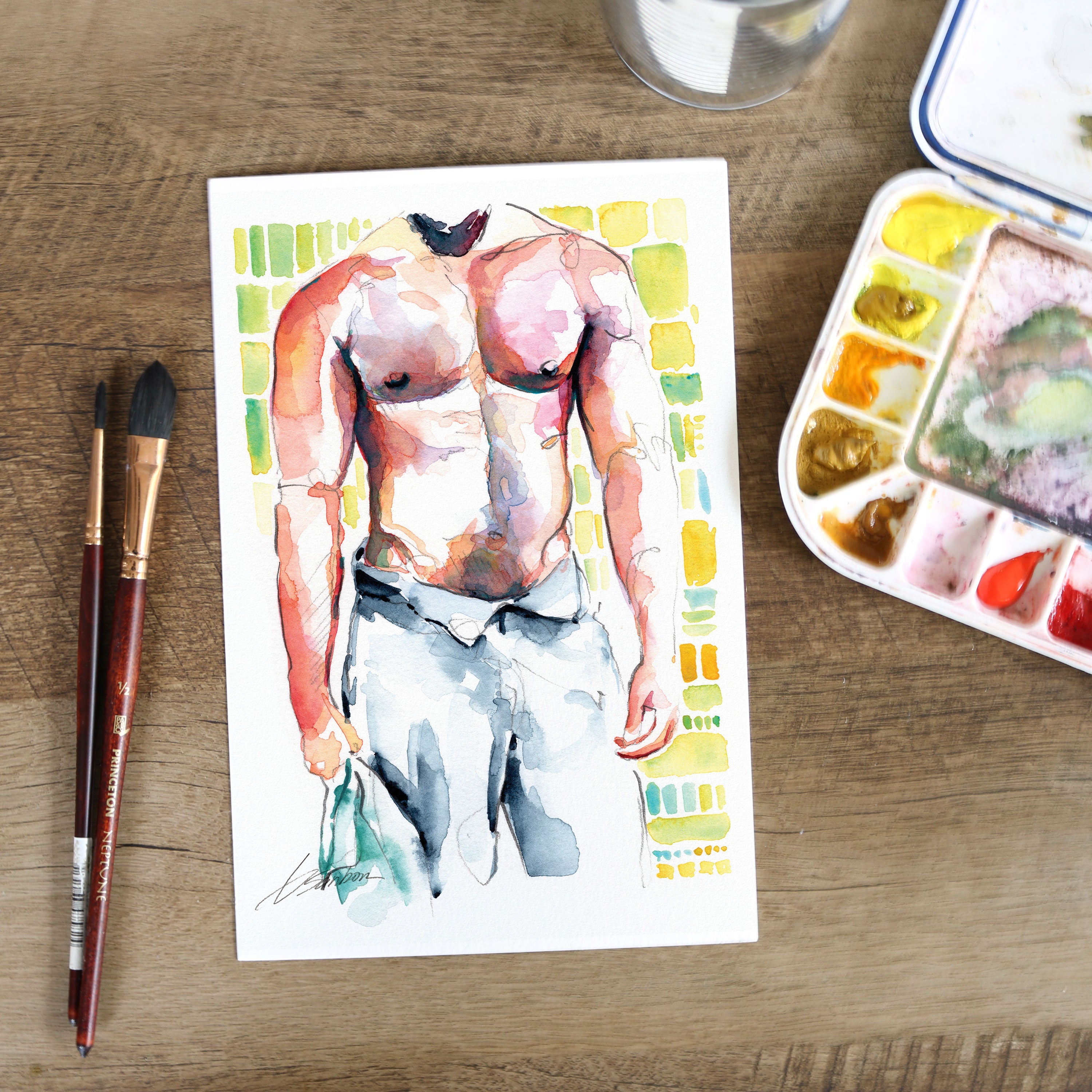 Errands and Daydreams – 5x7" Original Watercolor Artist Brenden Sanborn