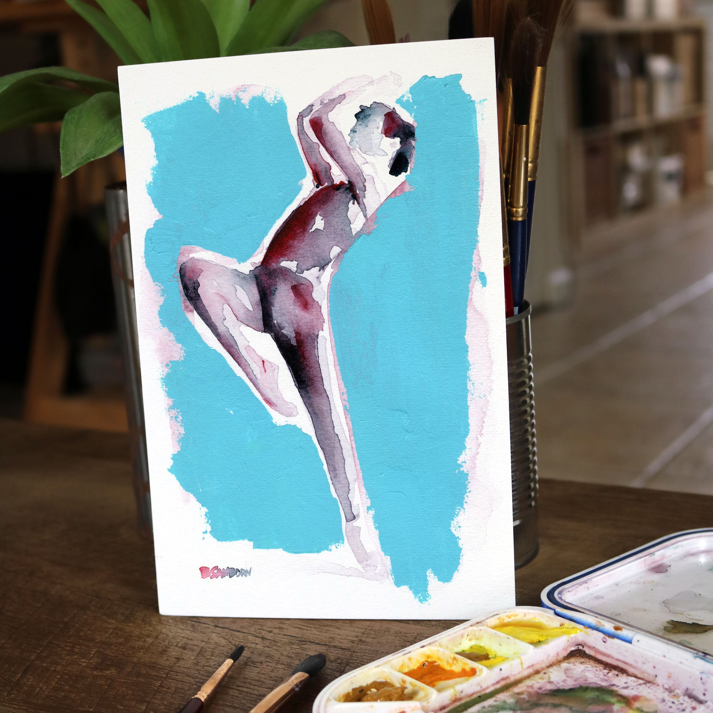 Pinned in Flight – 6x9" Original Watercolor Artist Brenden Sanborn