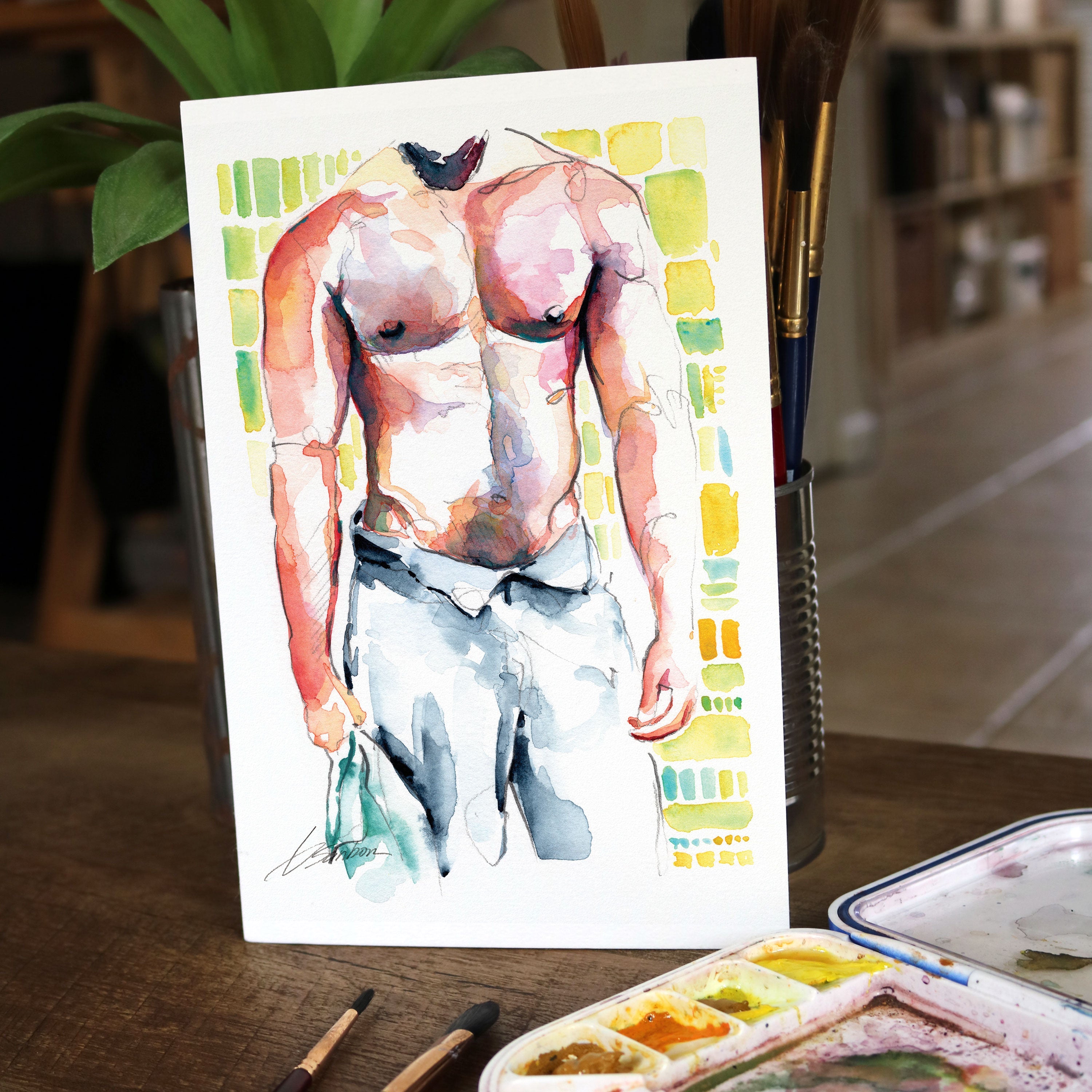 Errands and Daydreams – 5x7" Original Watercolor Artist Brenden Sanborn