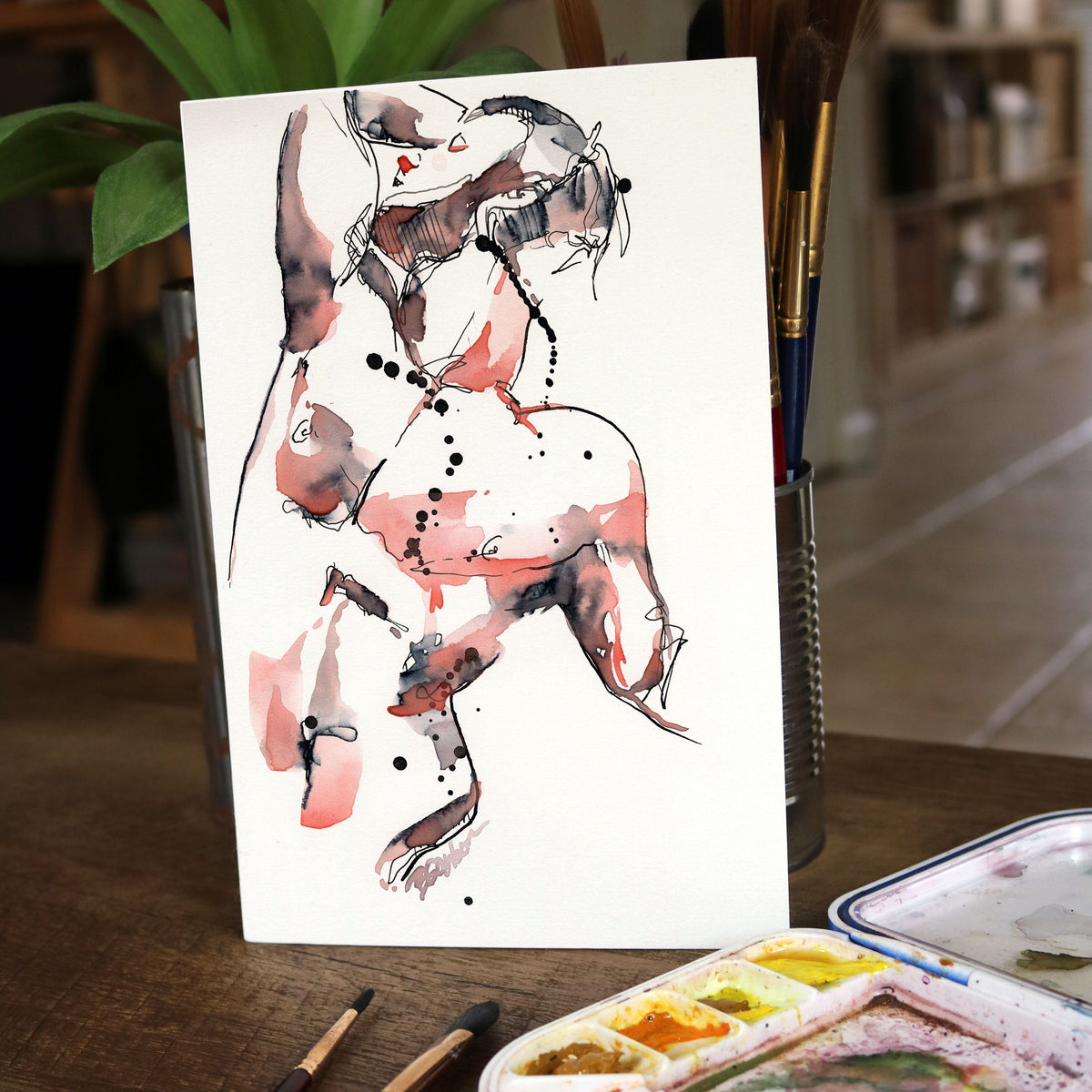 Before the Music Ends – 6x9" Original Watercolor Artist Brenden Sanborn
