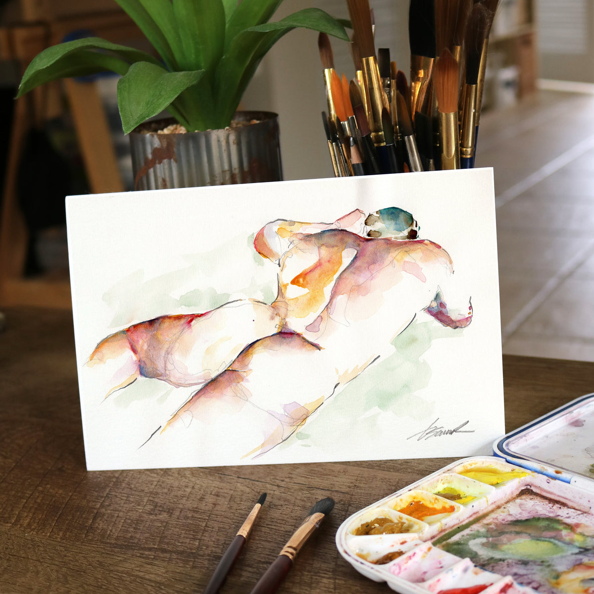 The Way the Light Fell – 6x9" Original Watercolor Artist Brenden Sanborn