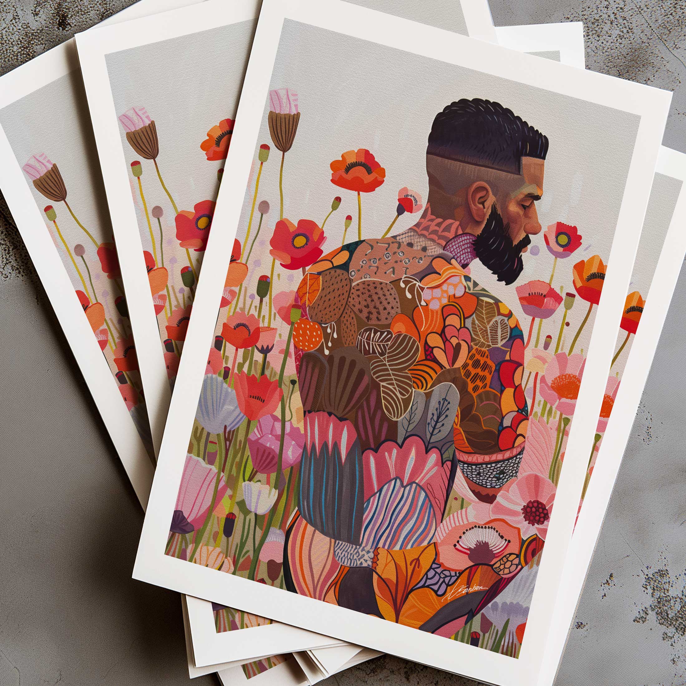 Where Flowers Meet Skin – Art Print Artist Brenden Sanborn