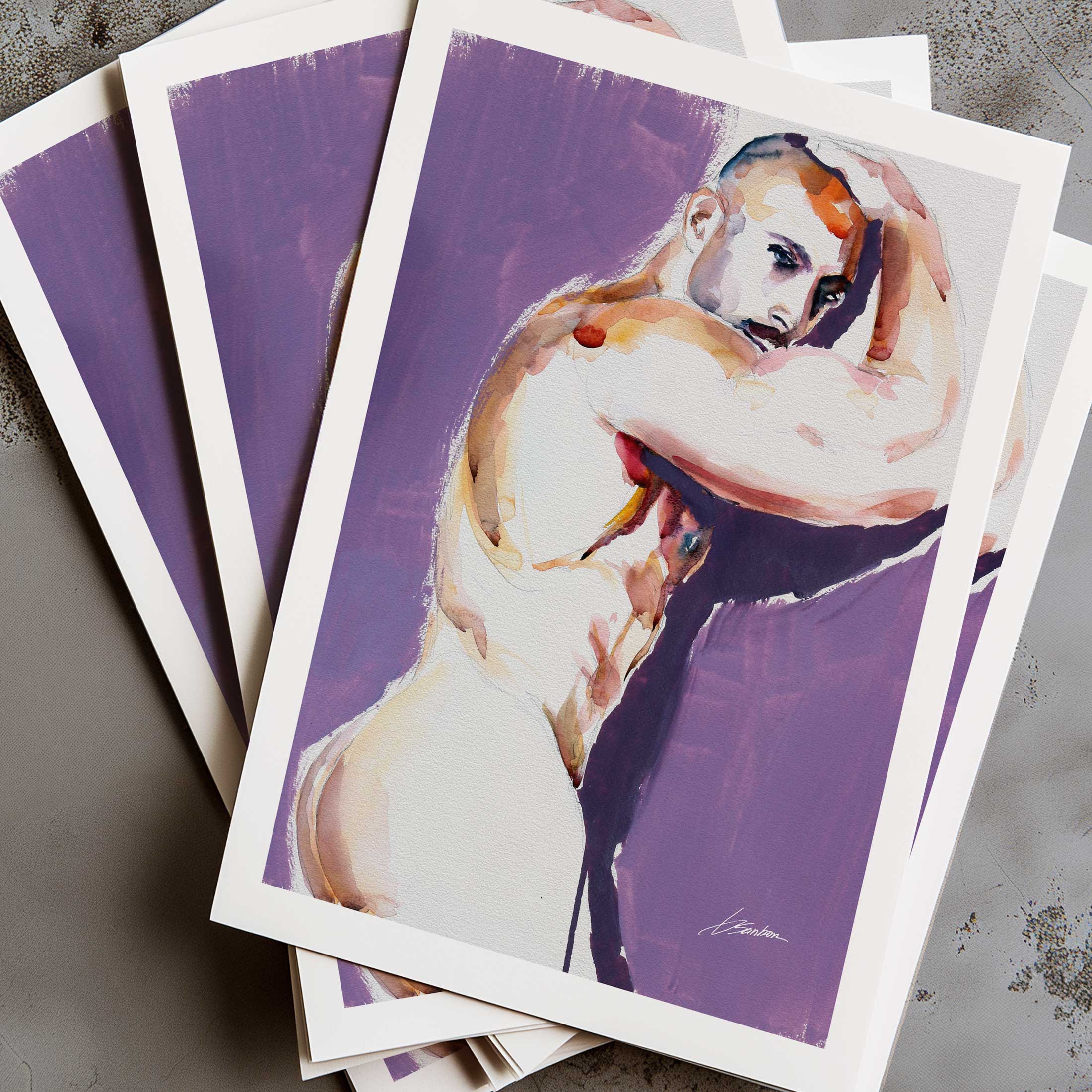 Violet Gaze and the Curve of a Booty – Art Print Artist Brenden Sanborn
