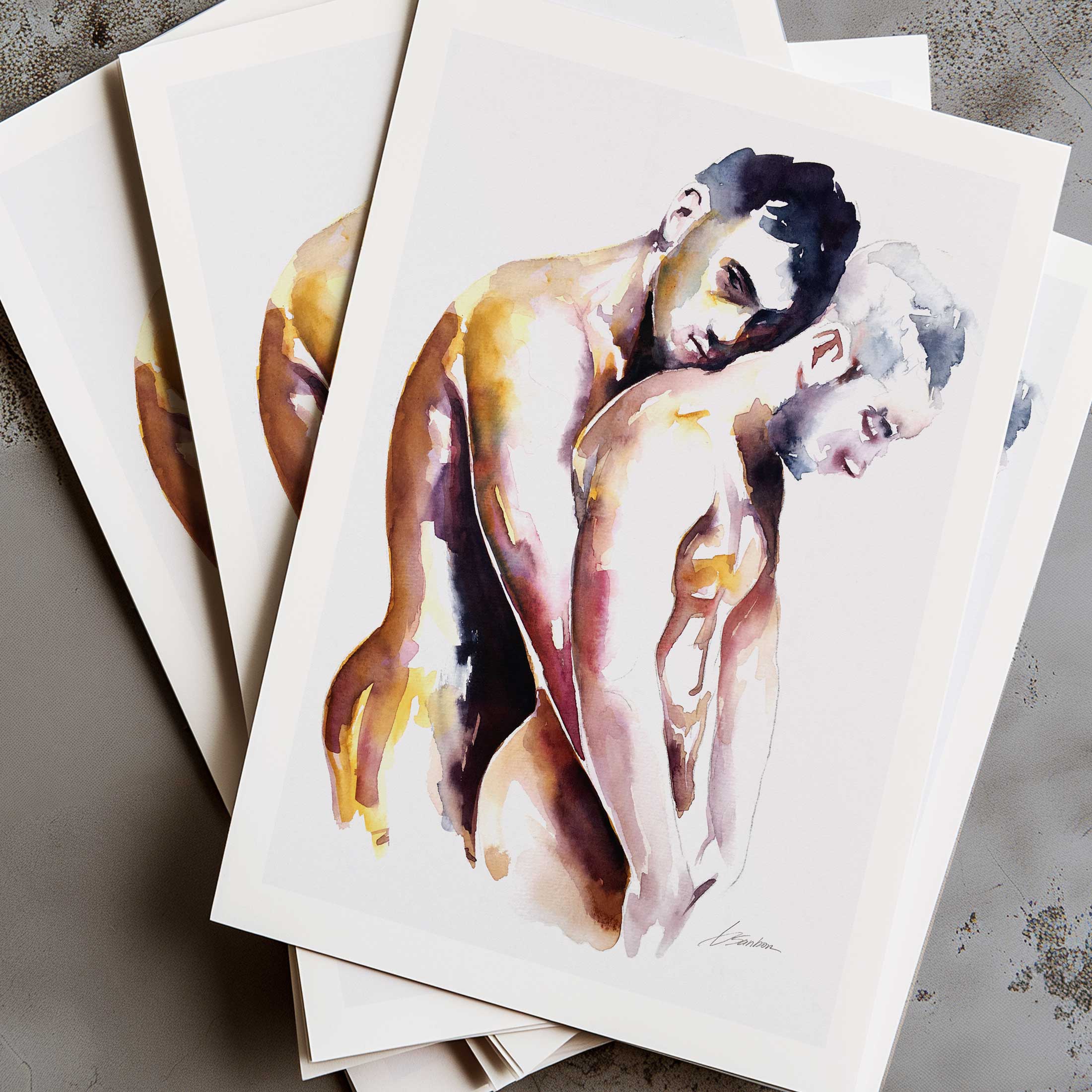 Wrapped in Warmth and Desire – Art Print Artist Brenden Sanborn