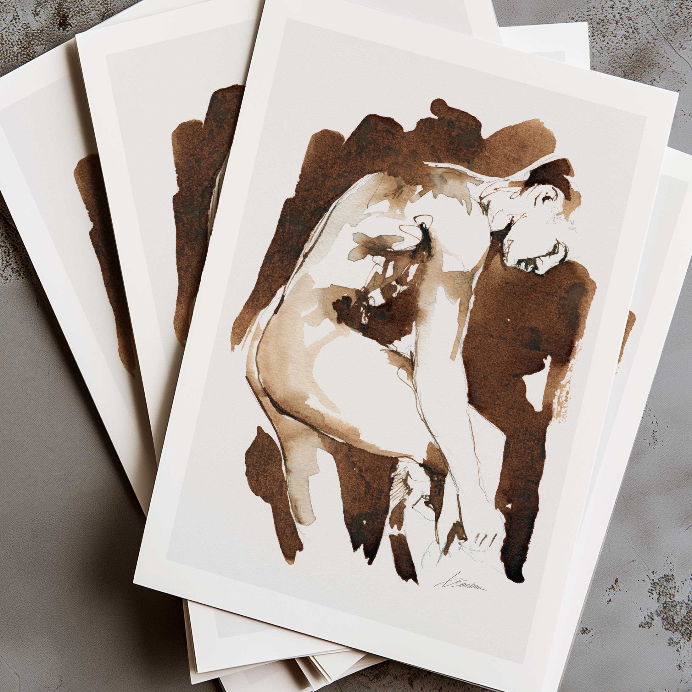 Lowering His Guard – Art Print Artist Brenden Sanborn