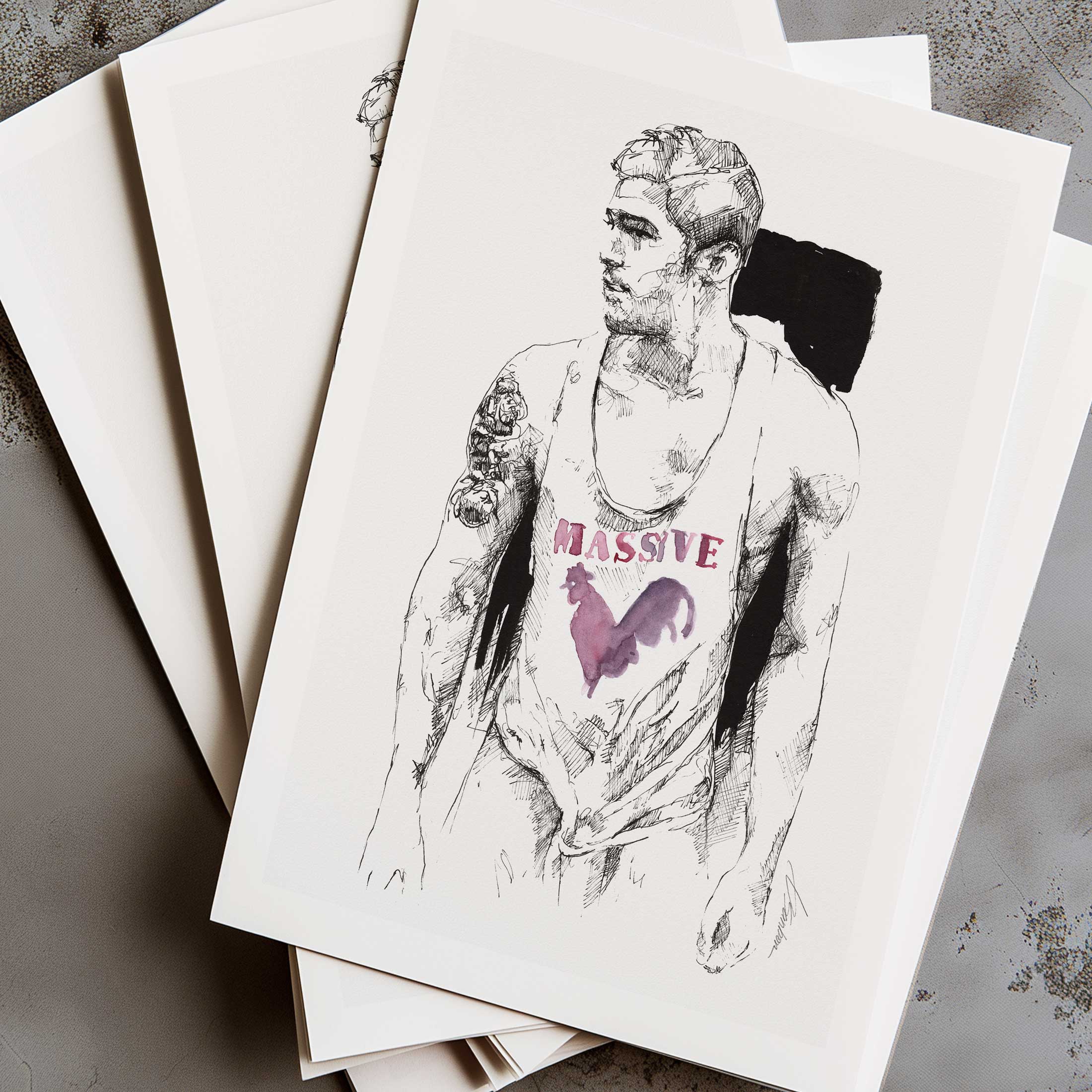 The Rooster - Art Print Artist Brenden Sanborn